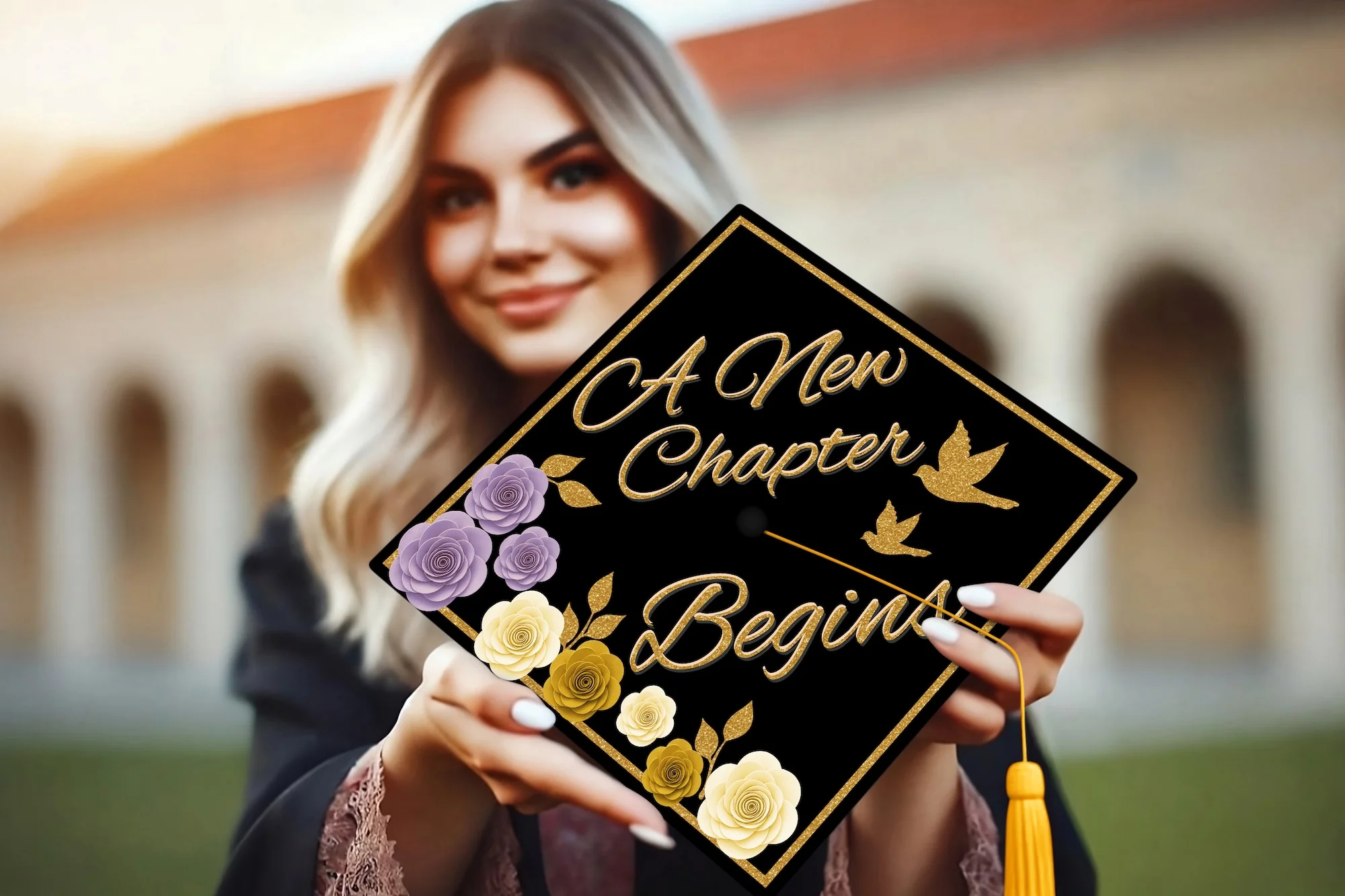 A New Chapter Begins Graduation Cap Topper - Image 6
