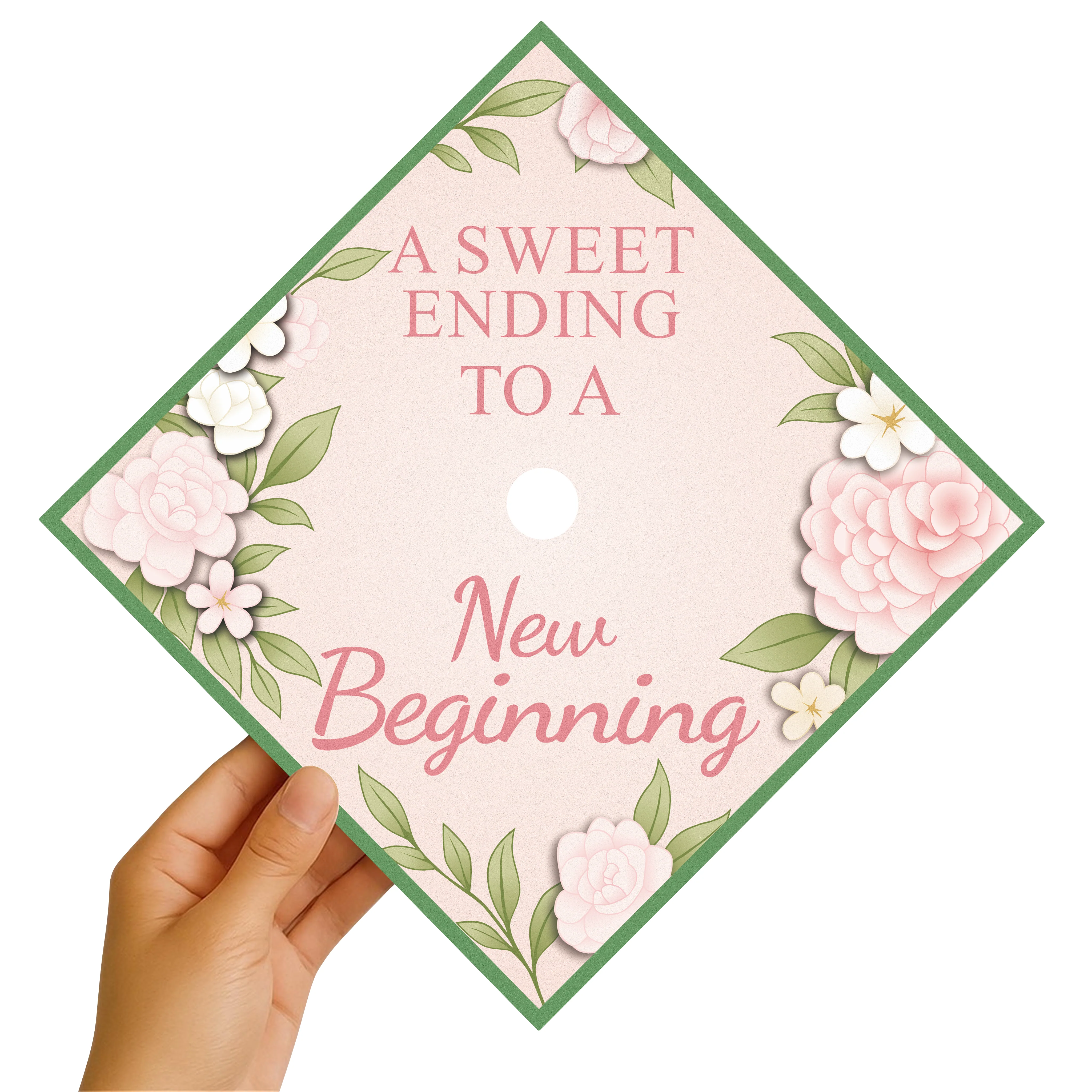 A Sweet Ending to a New Beginning Graduation Cap Topper - Image 4