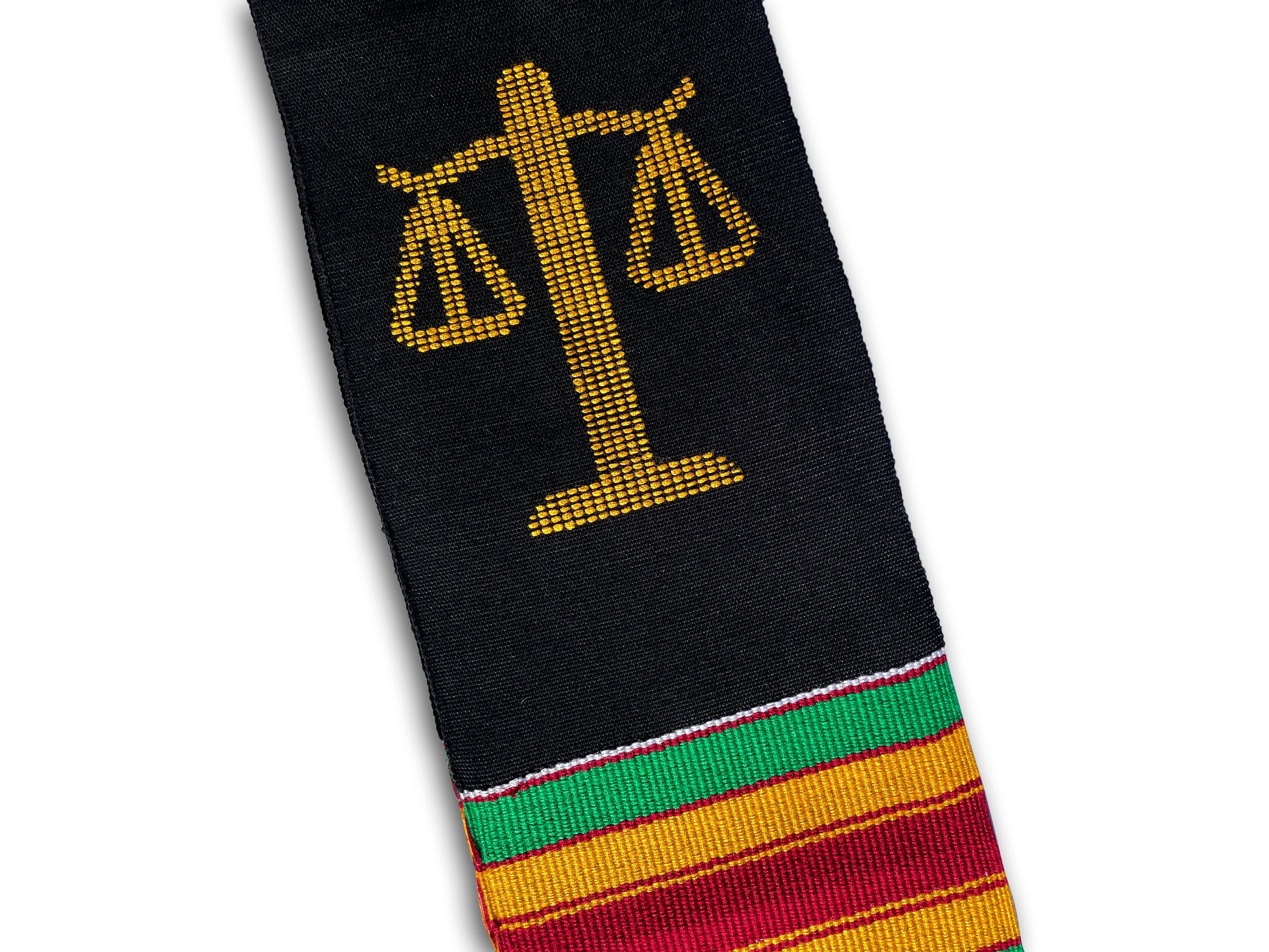 Black Lawyers Matter Class of 2026 Kente Graduation Stole with Scale Symbols for Law, Lawyers and Juris Doctors - Image 4