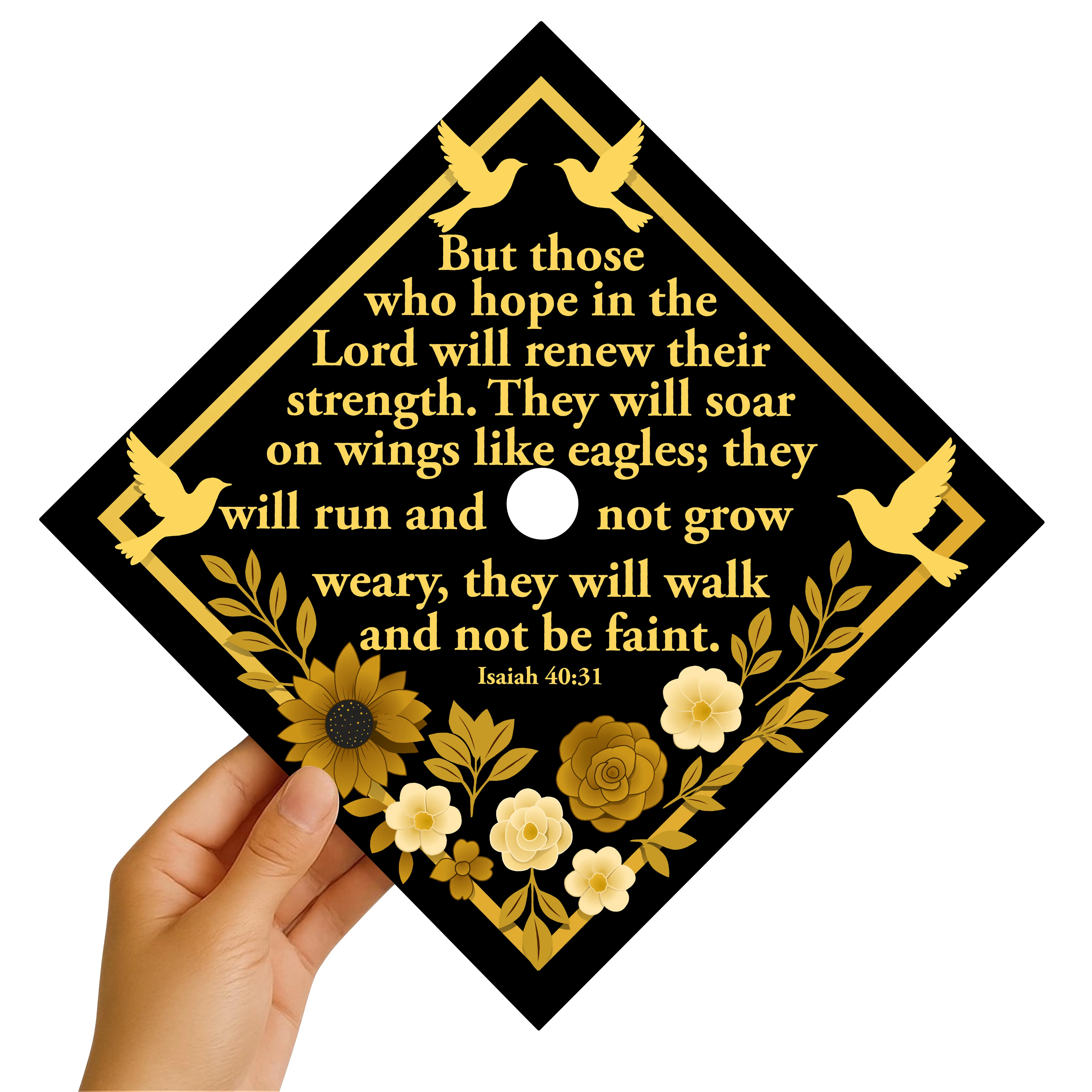 But Those Who Hope in the Lord Graduation Cap Topper - Image 2