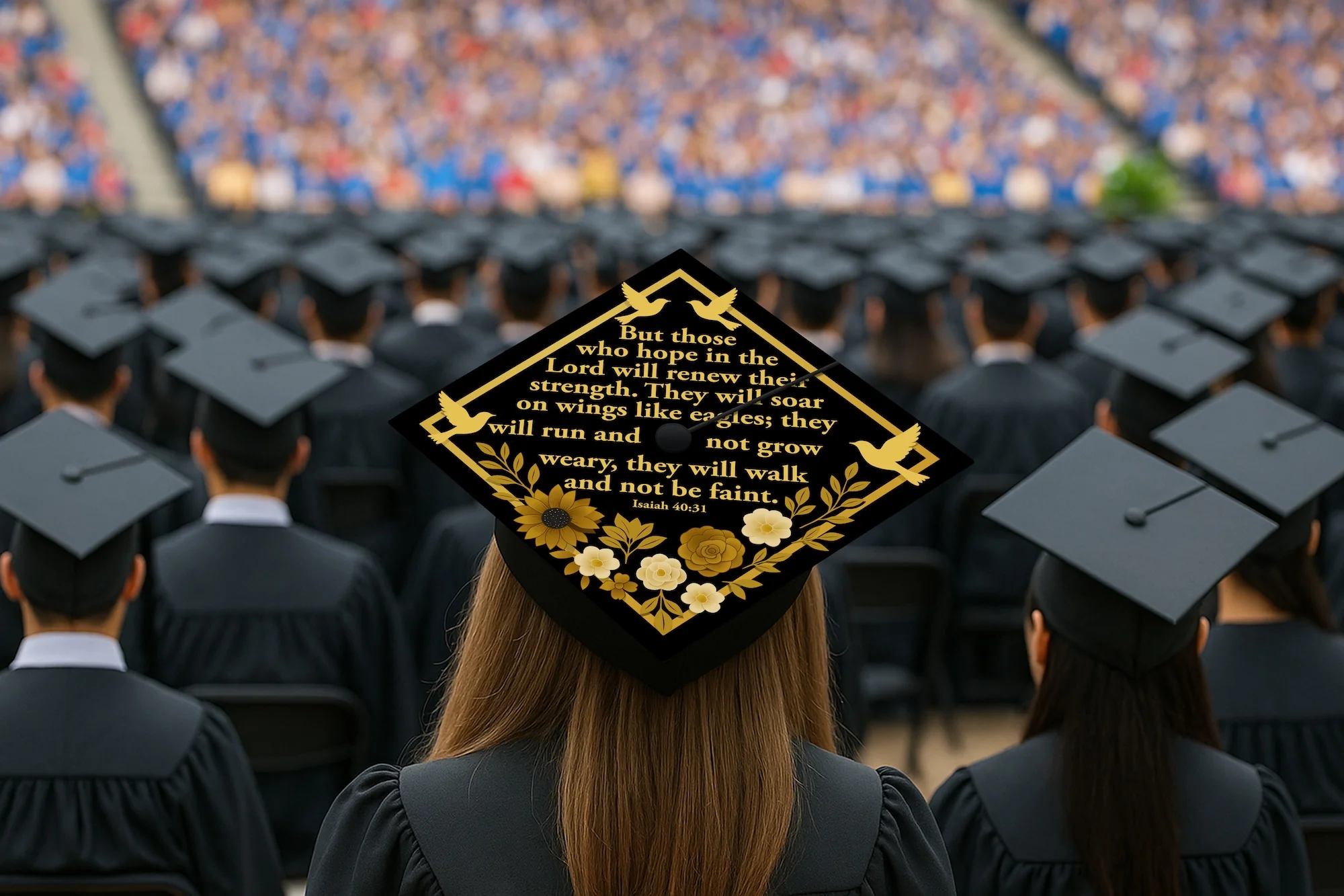 But Those Who Hope in the Lord Graduation Cap Topper - Image 7