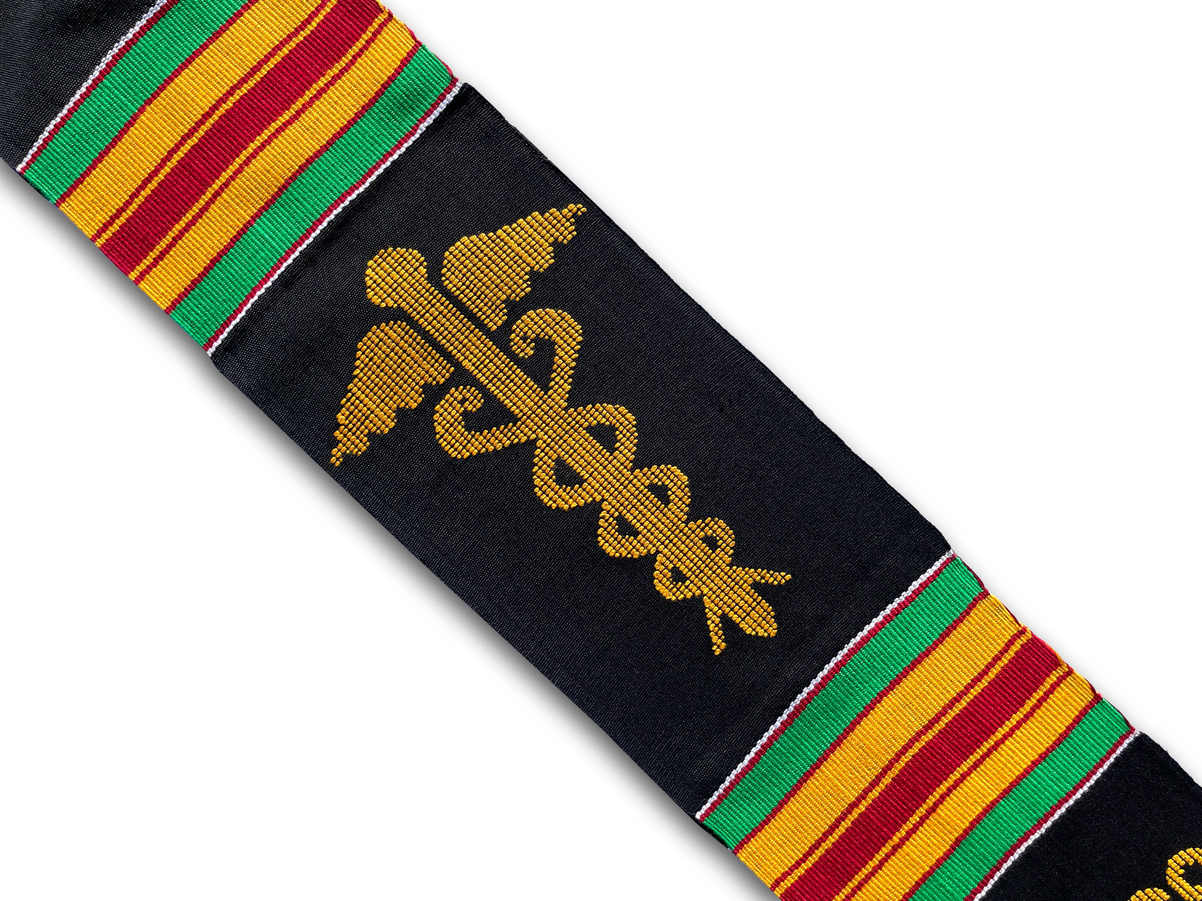 Doctor Authentic Handwoven Kente Cloth Graduation Stole - Image 5