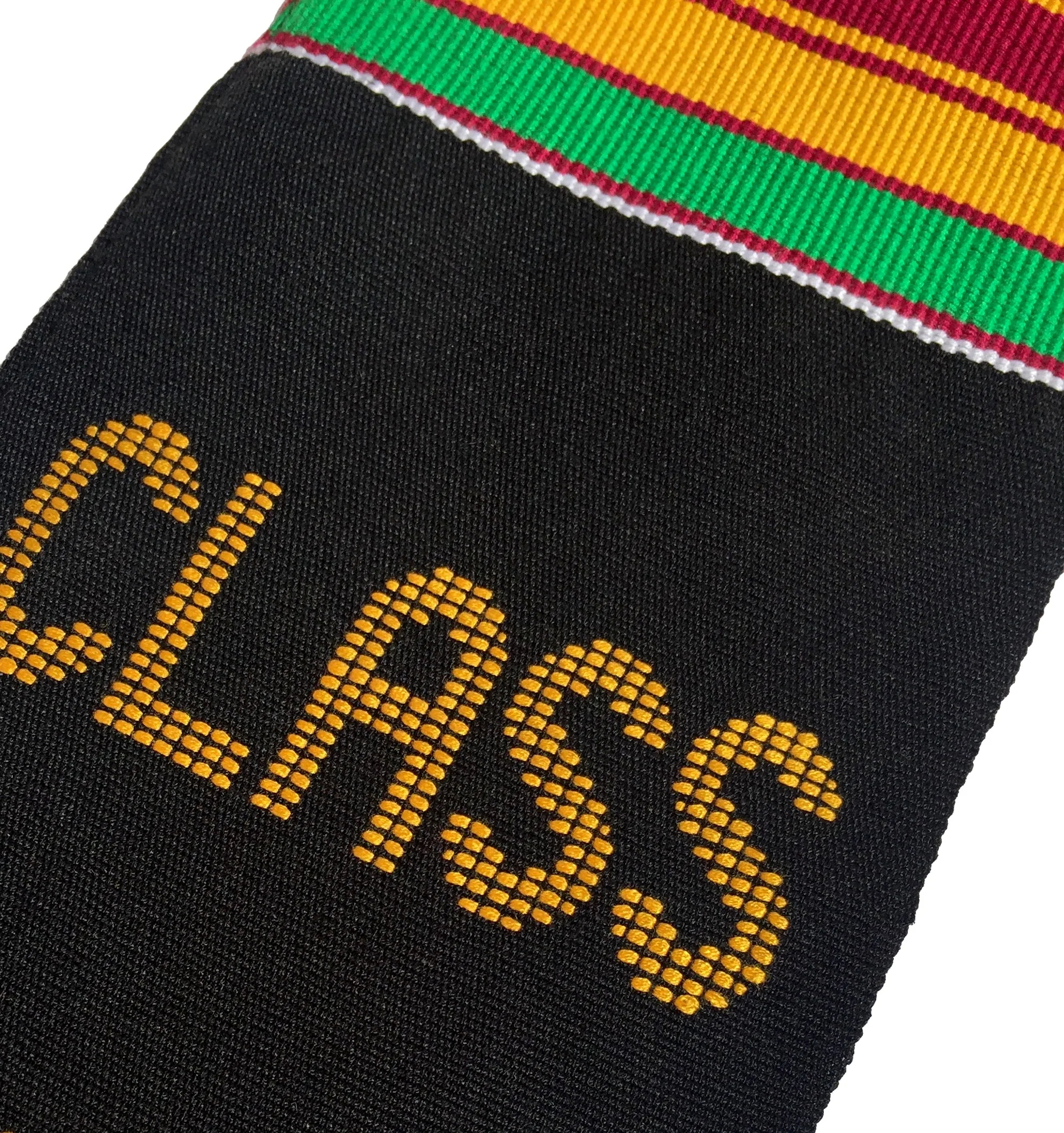 Educated Black Queen Class of 2026 Authentic Handwoven Kente Cloth Graduation Stole - Image 3