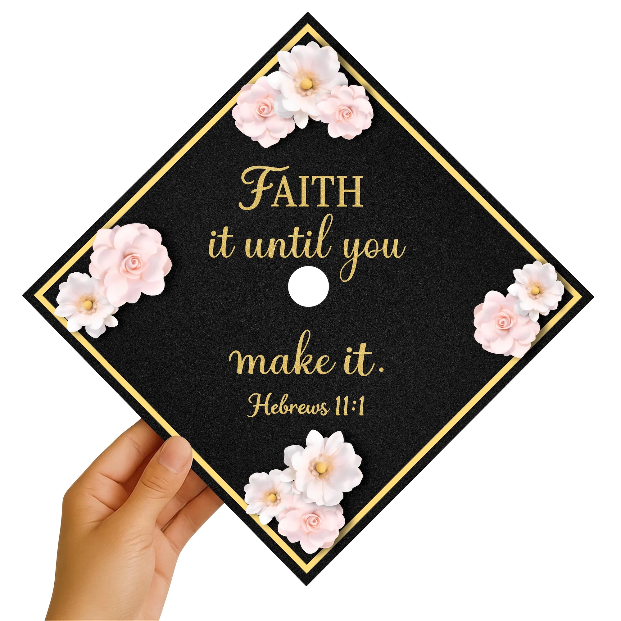 Faith It Until You Make It Graduation Cap Topper - Image 4