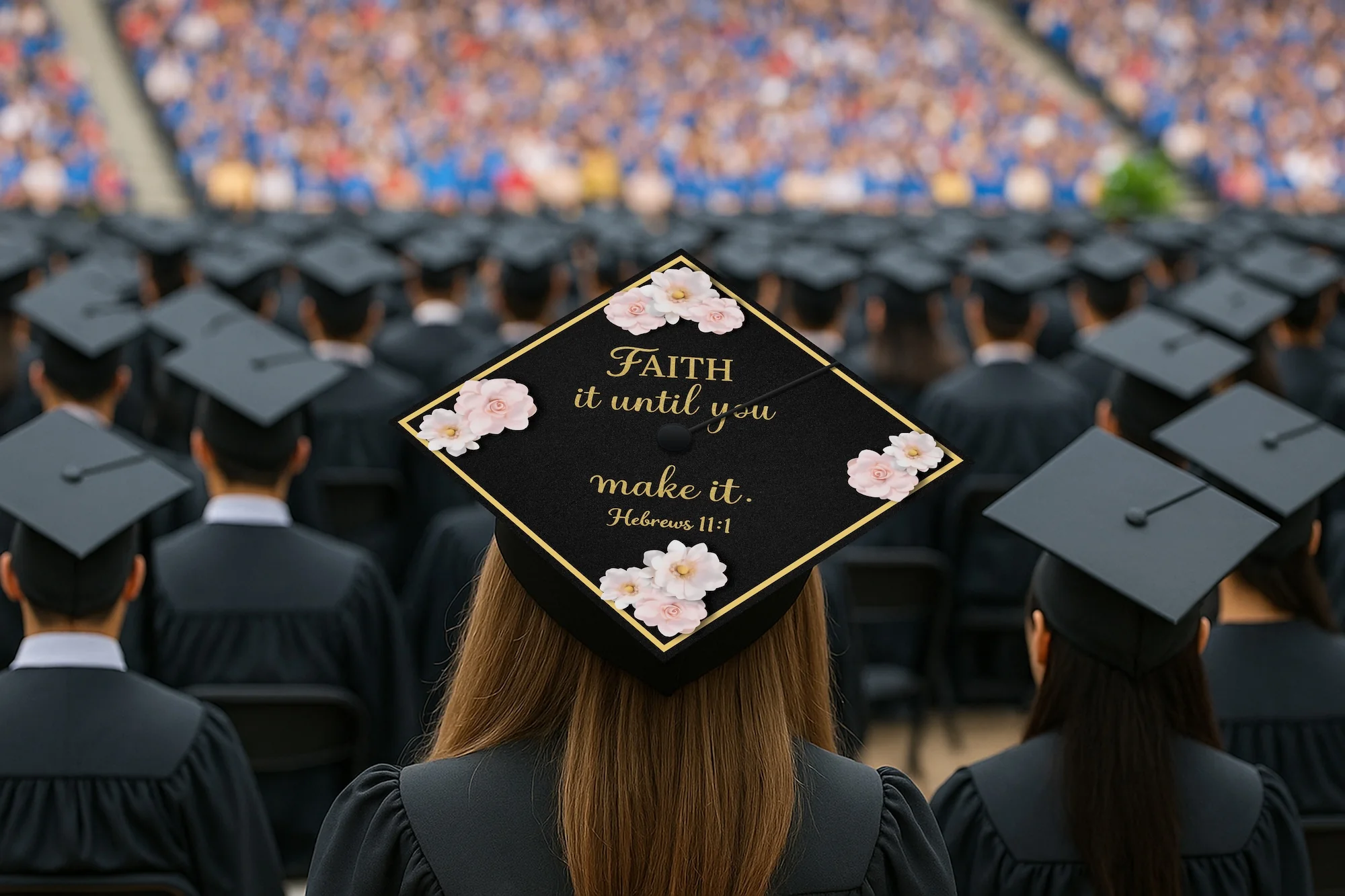 Faith It Until You Make It Graduation Cap Topper - Image 5