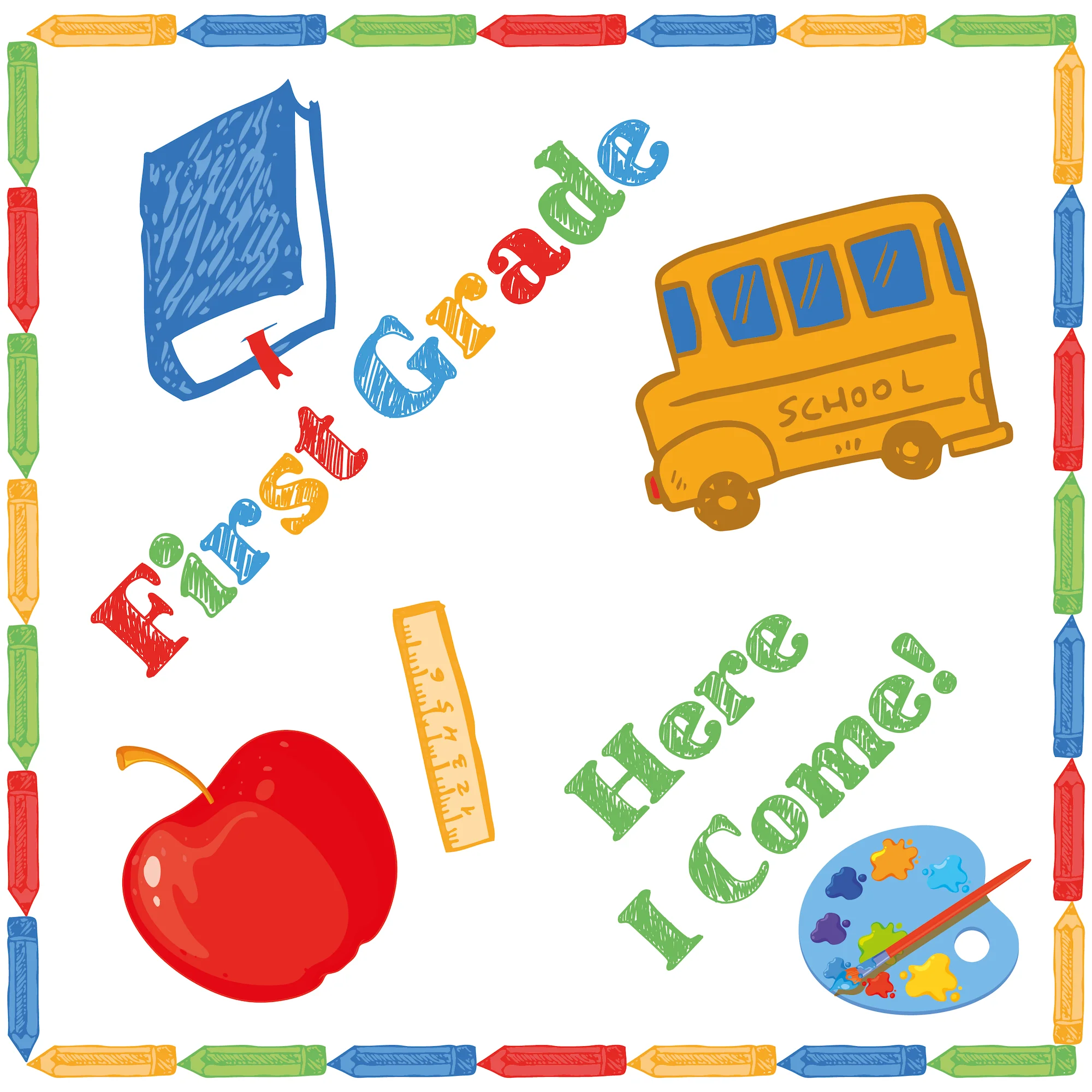 First Grade, Here I Come! Graduation Cap Topper - Image 4