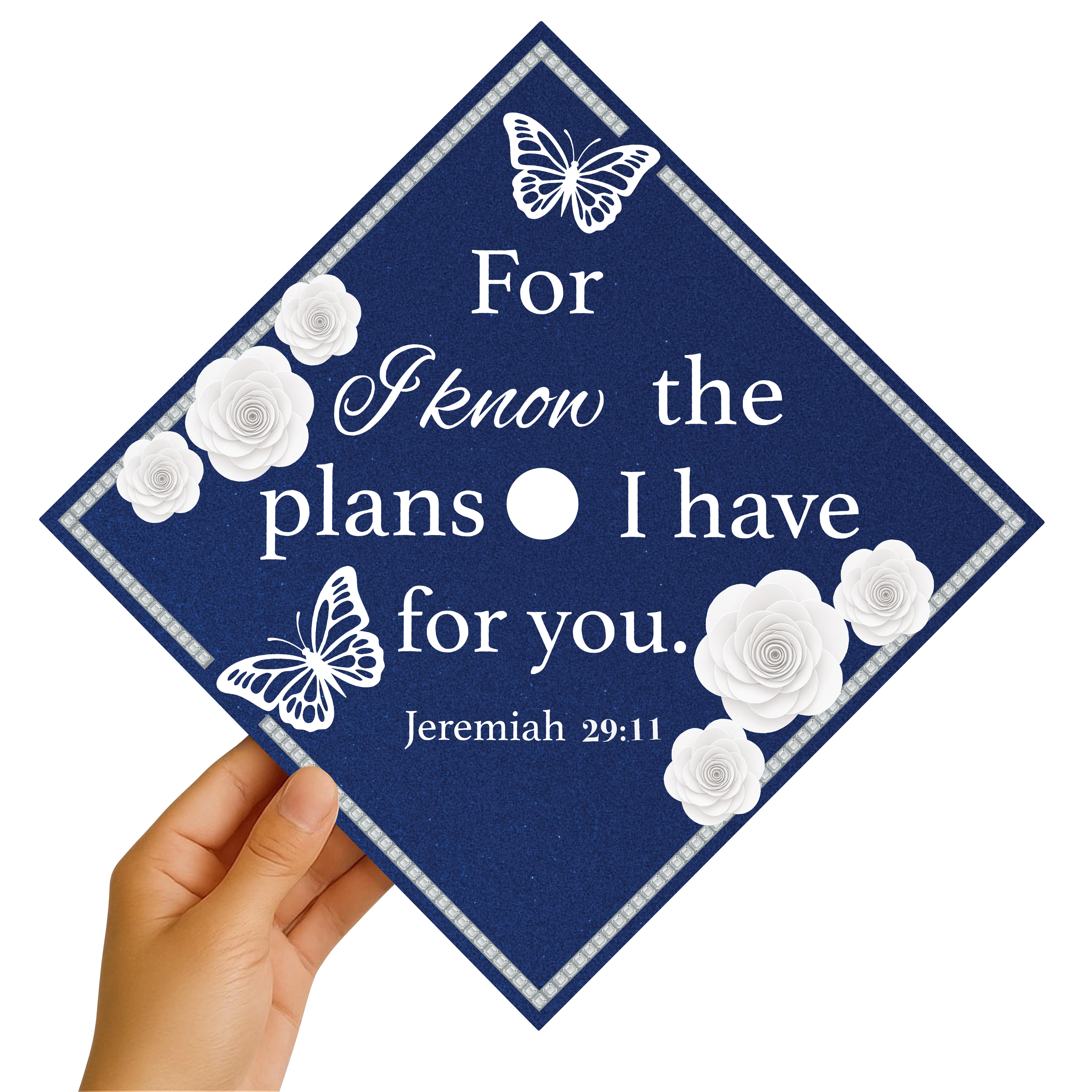 For I Know the Plans I Have for You... Graduation Cap Topper - Image 2