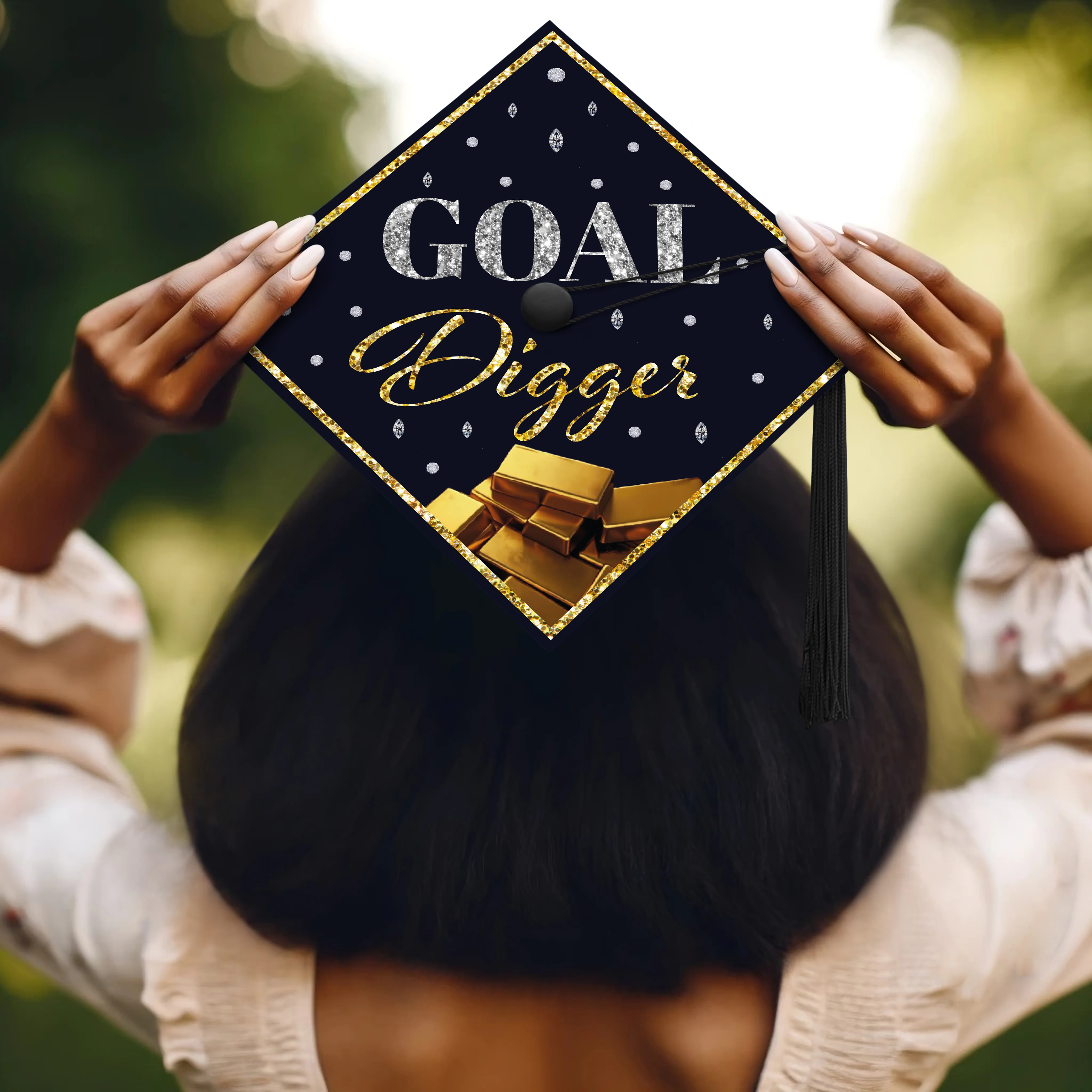 Goal Digger Graduation Cap Topper - Image 5