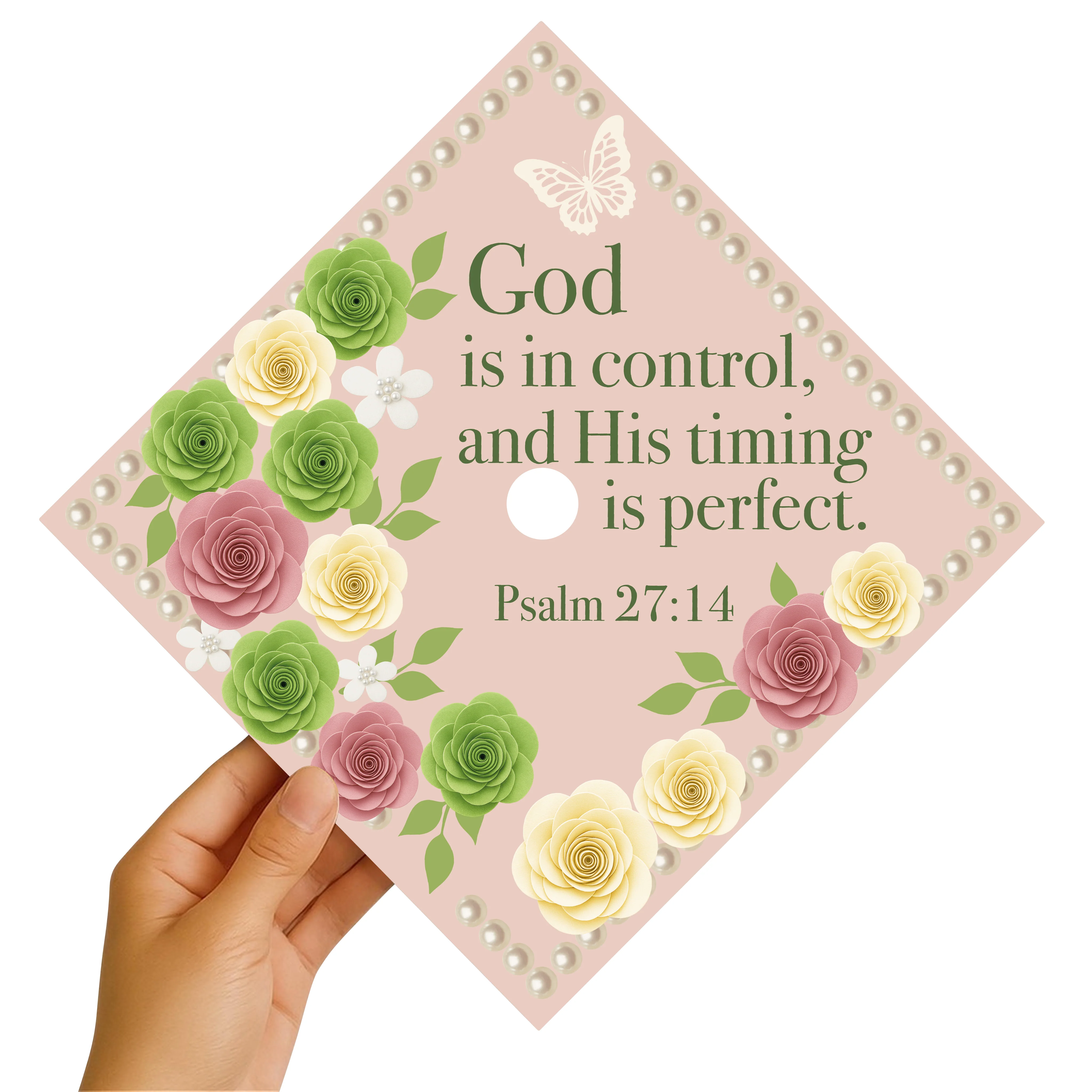 God Is in Control Graduation Cap Topper - Image 2