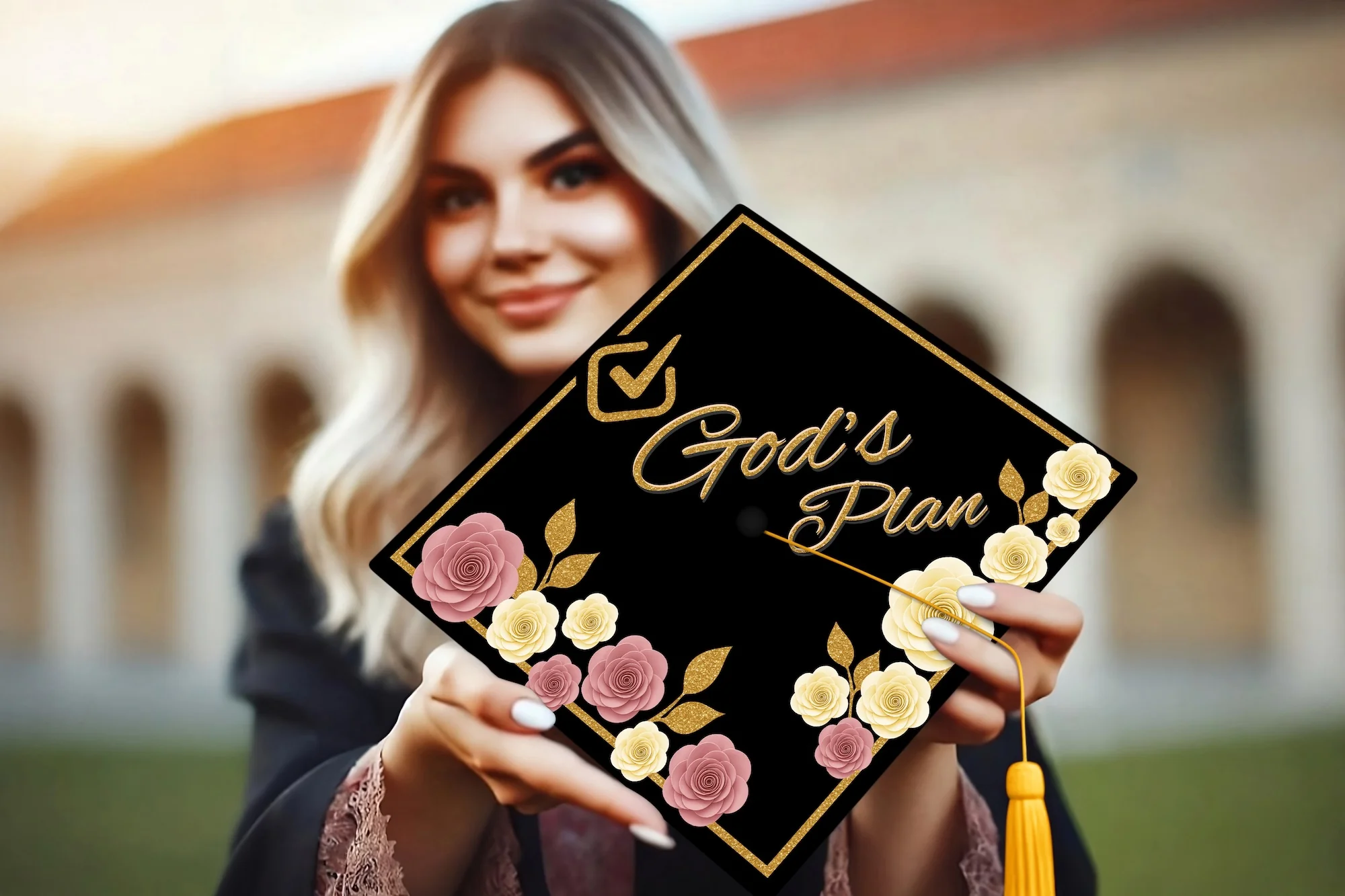God's Plan 2 Graduation Cap Topper - Image 2