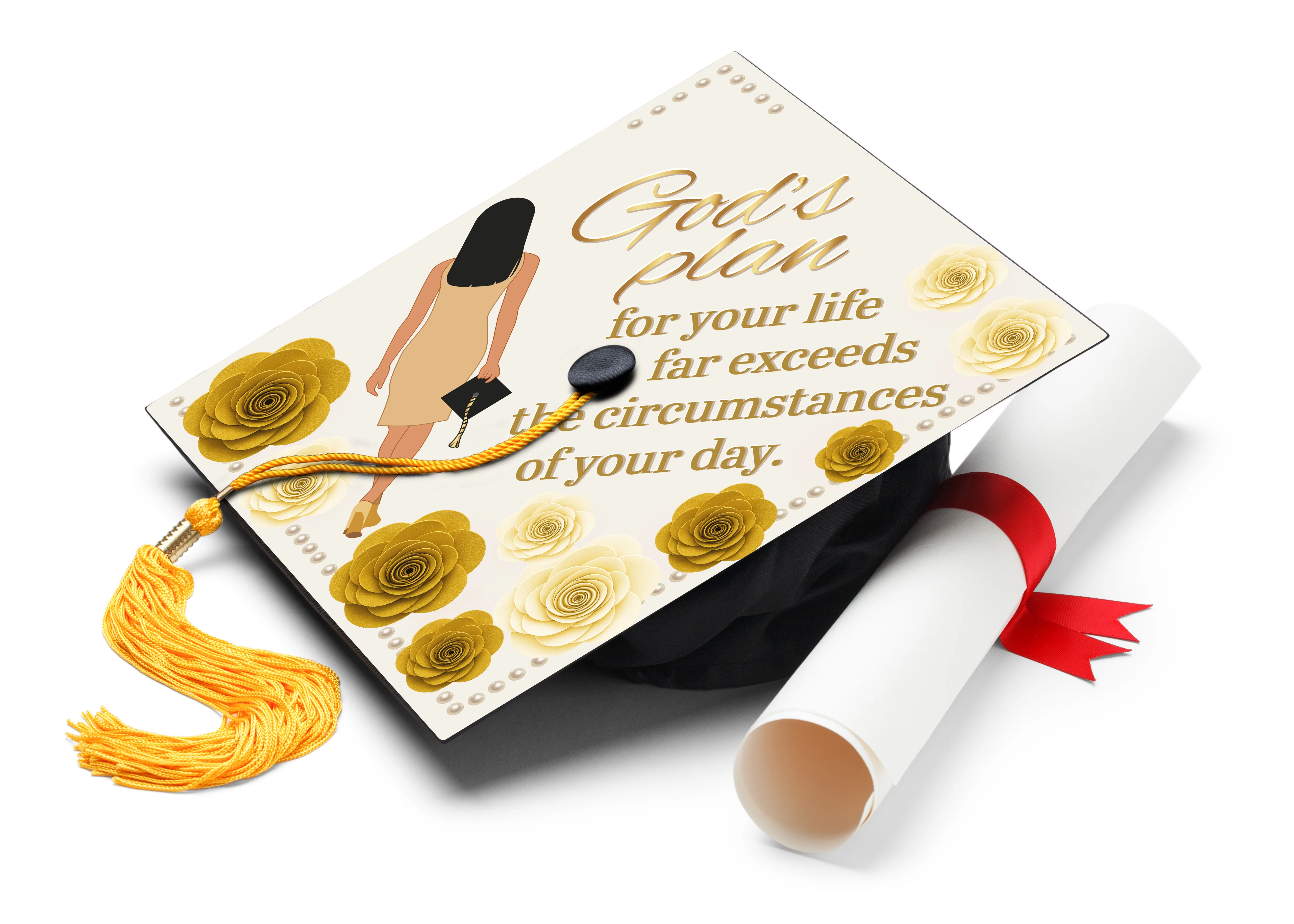 God's Plan for Your Life Graduation Cap Topper - Image 3