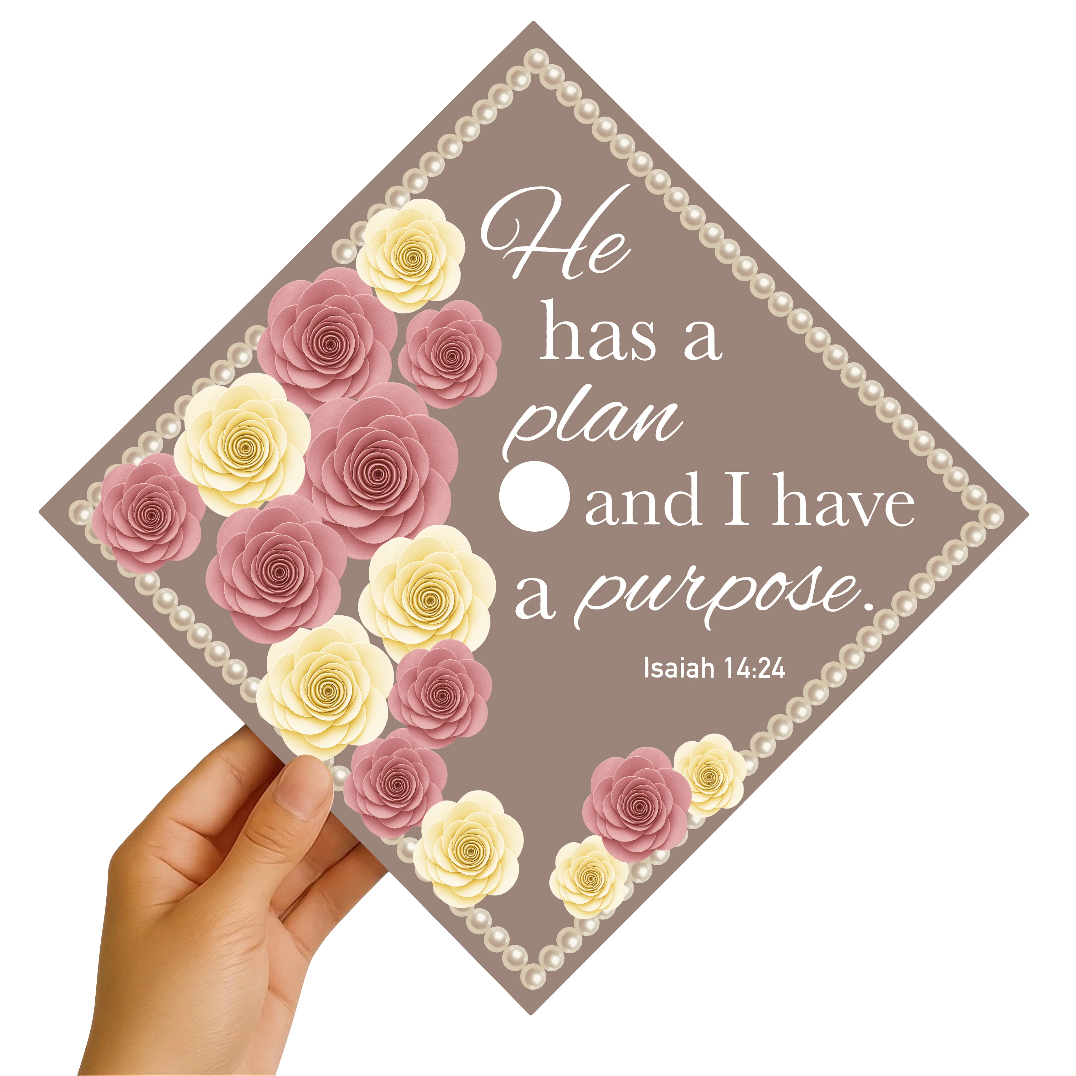 He Has a Plan Graduation Cap Topper - Image 2