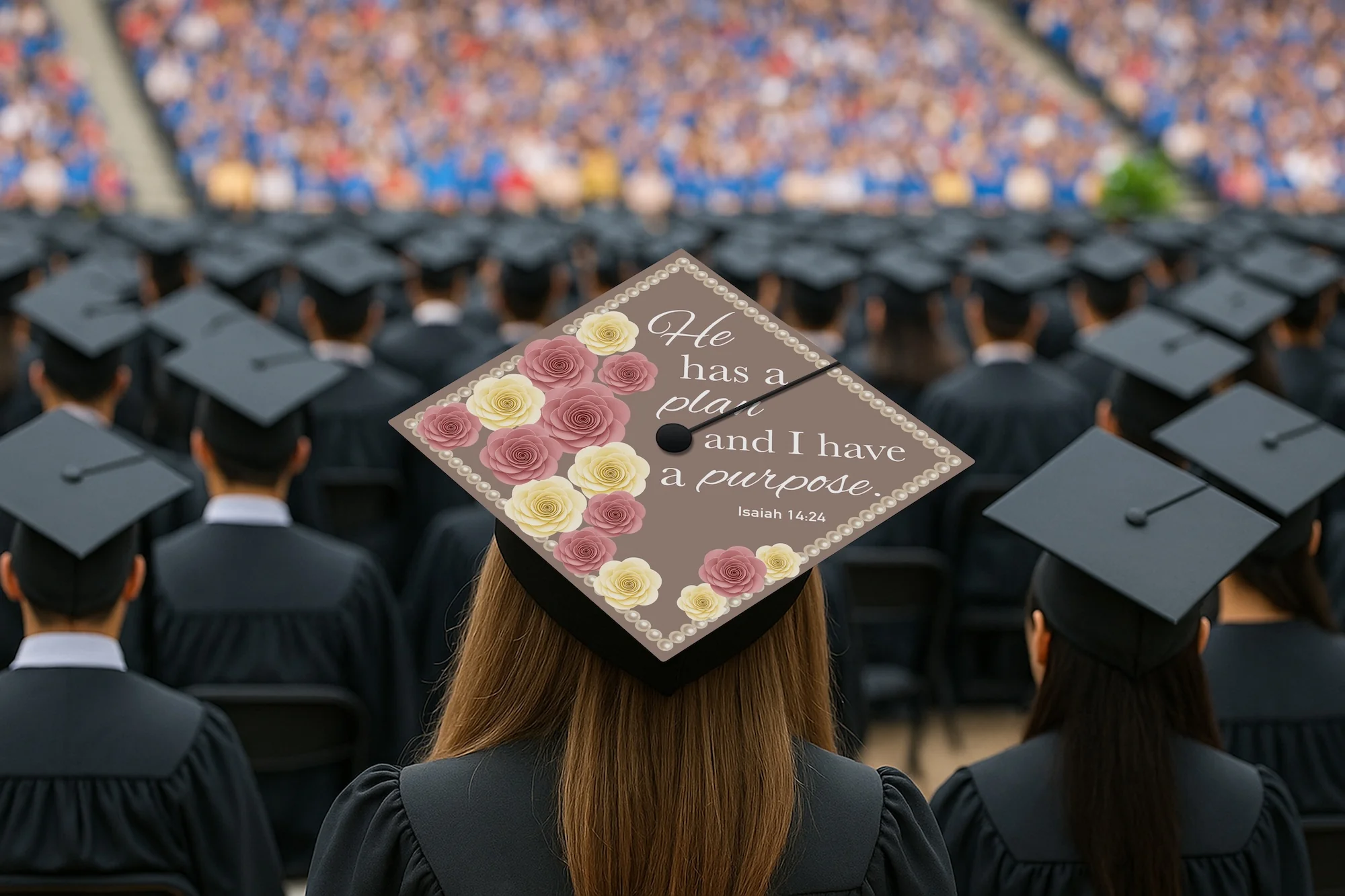 He Has a Plan Graduation Cap Topper - Image 7