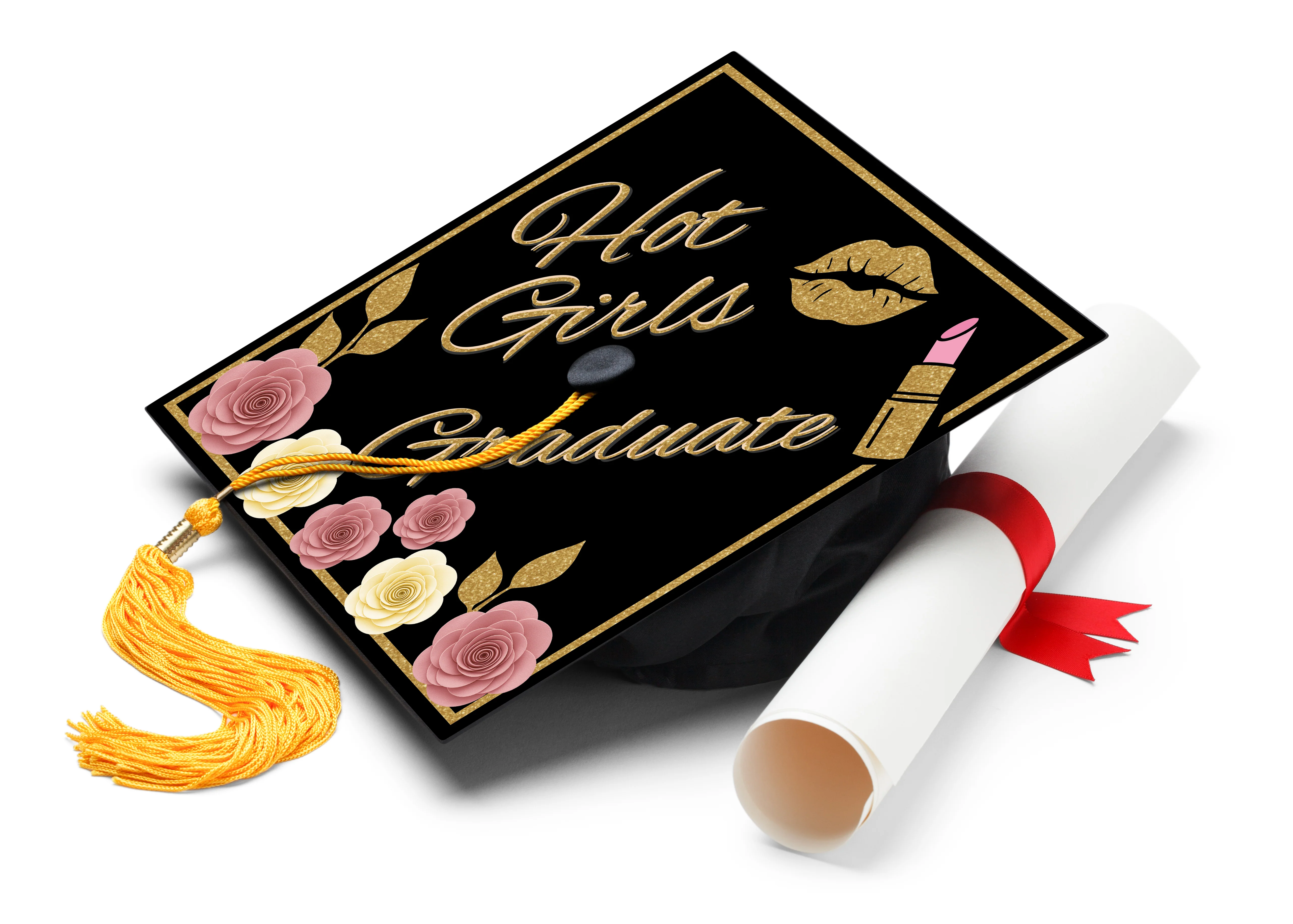 Hot Girls Graduate Graduation Cap Topper