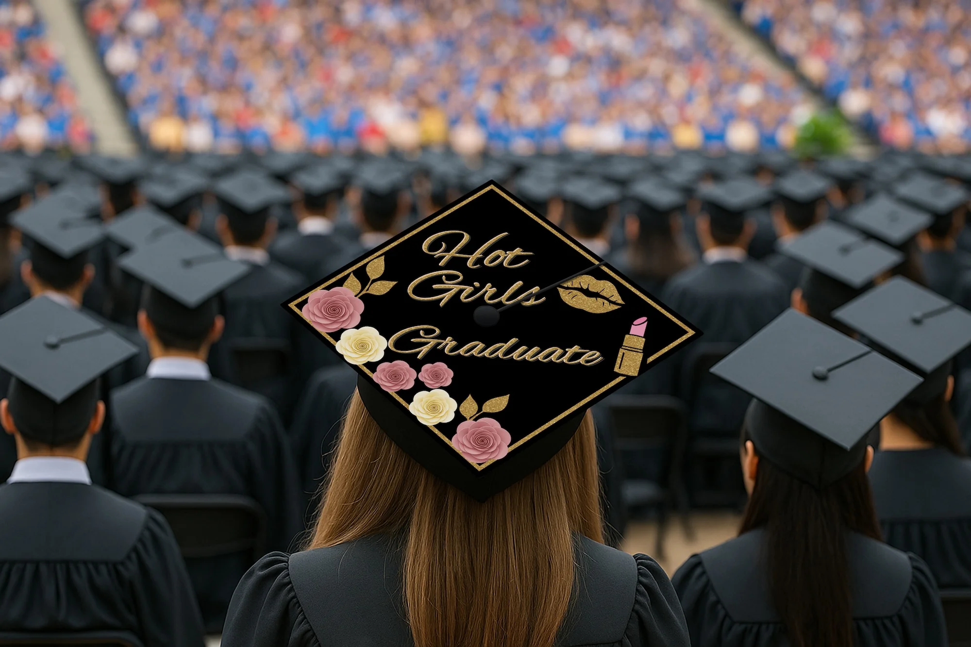 Hot Girls Graduate Graduation Cap Topper - Image 7