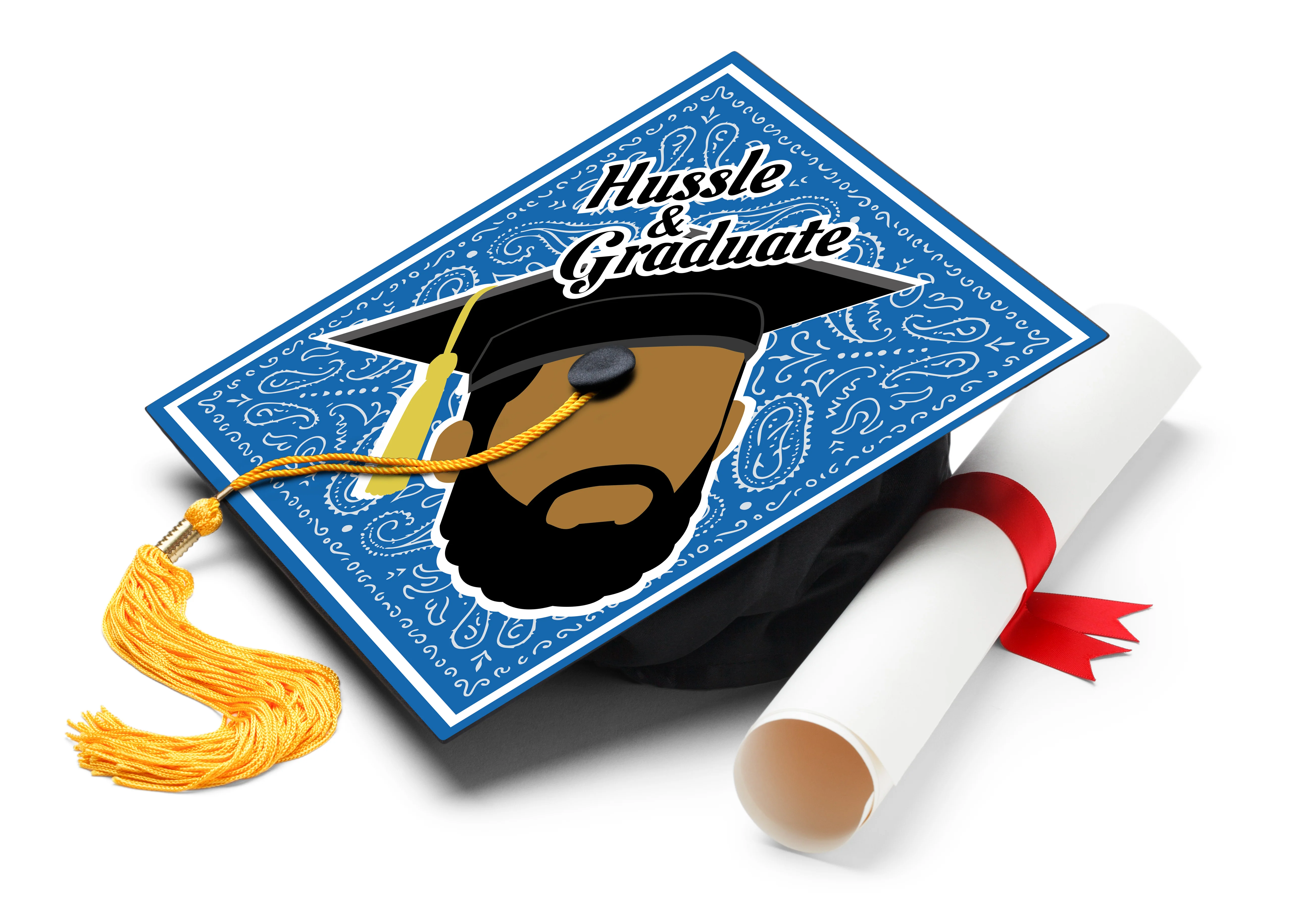 Hussle & Graduate Graduation Cap Topper