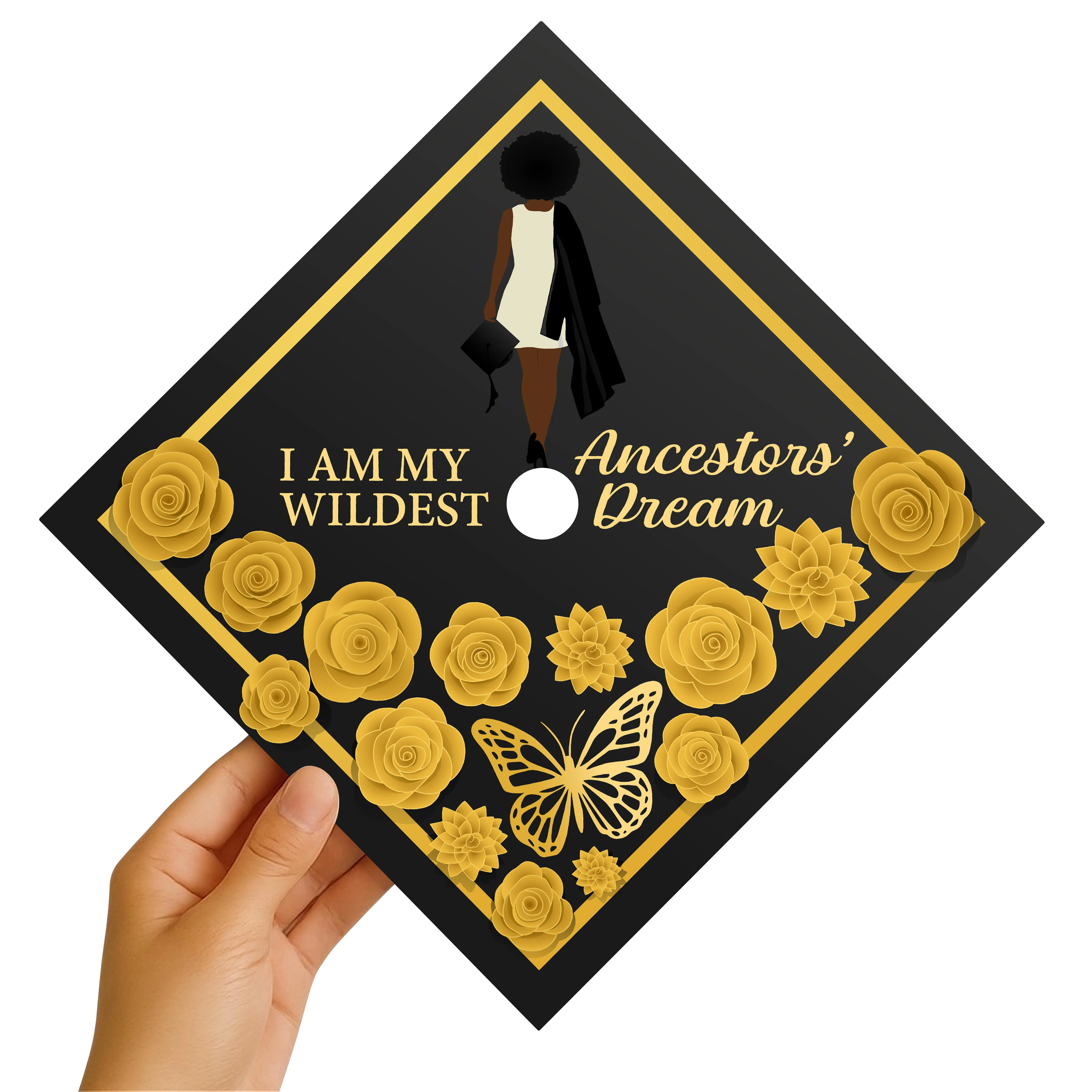 I Am My Ancestors' Wildest Dream Graduation Cap Topper - Image 2