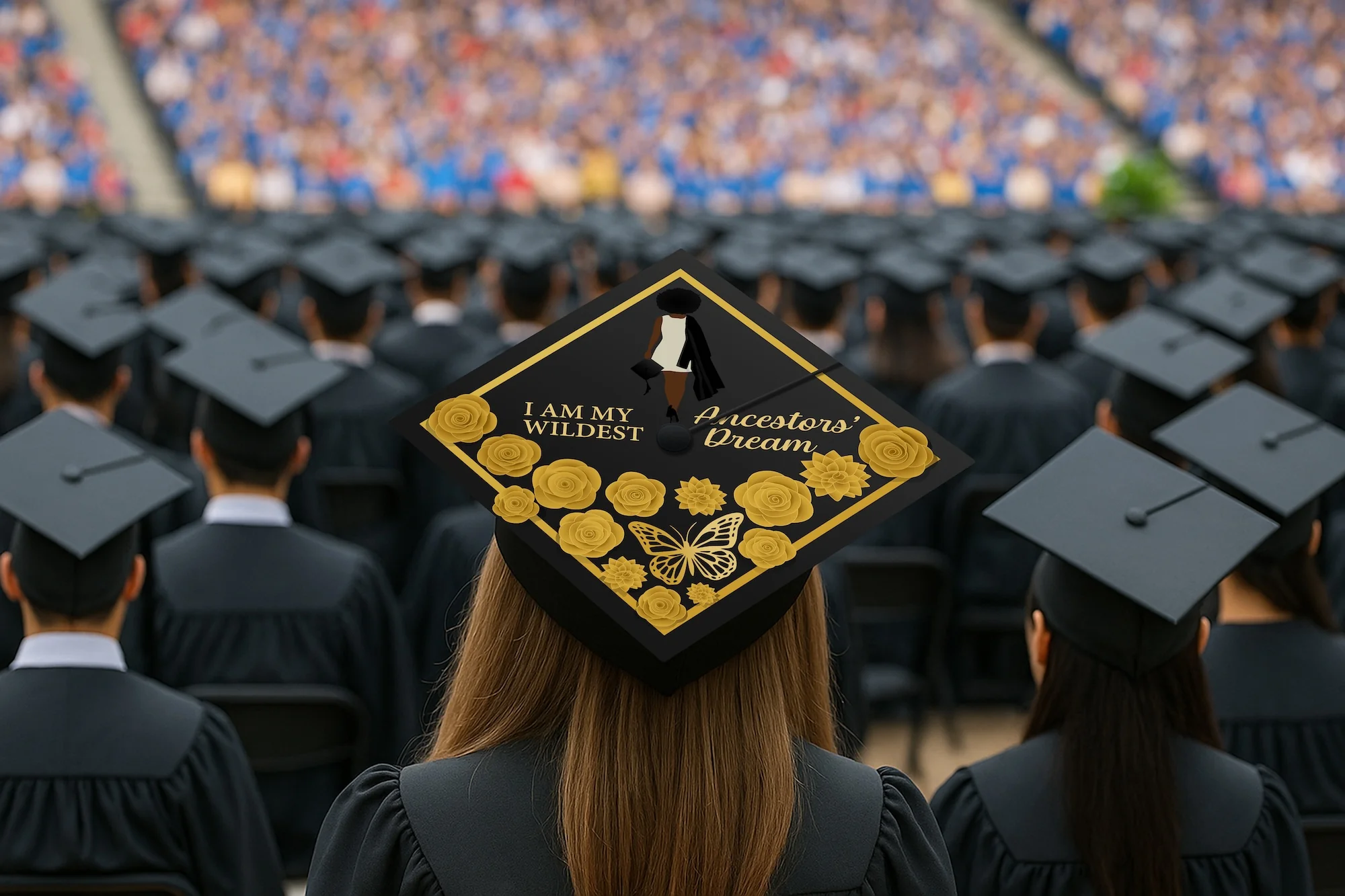 I Am My Ancestors' Wildest Dream Graduation Cap Topper - Image 7