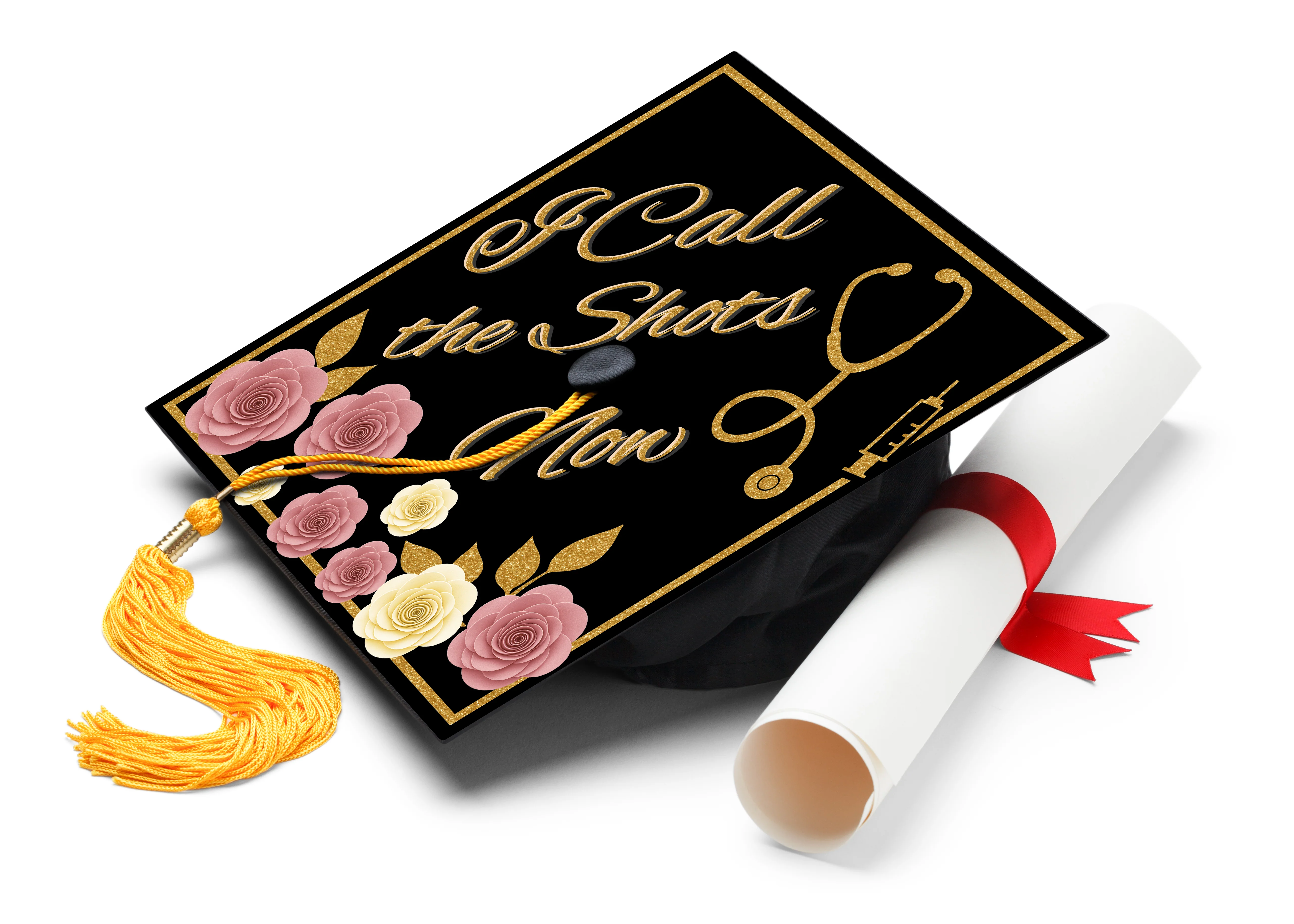 I Call the Shots Now Graduation Cap Topper