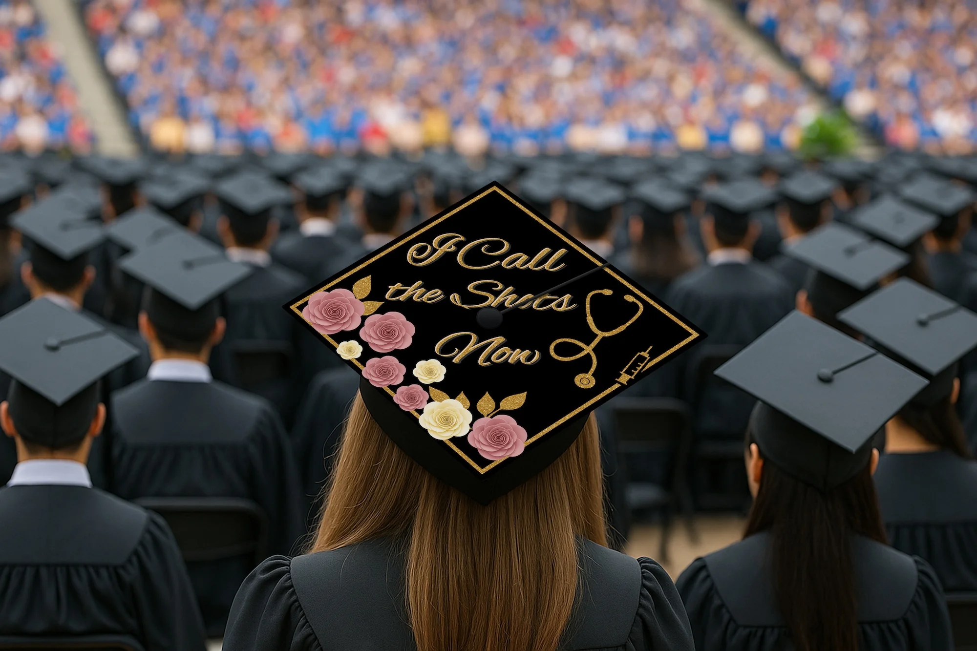 I Call the Shots Now Graduation Cap Topper - Image 7