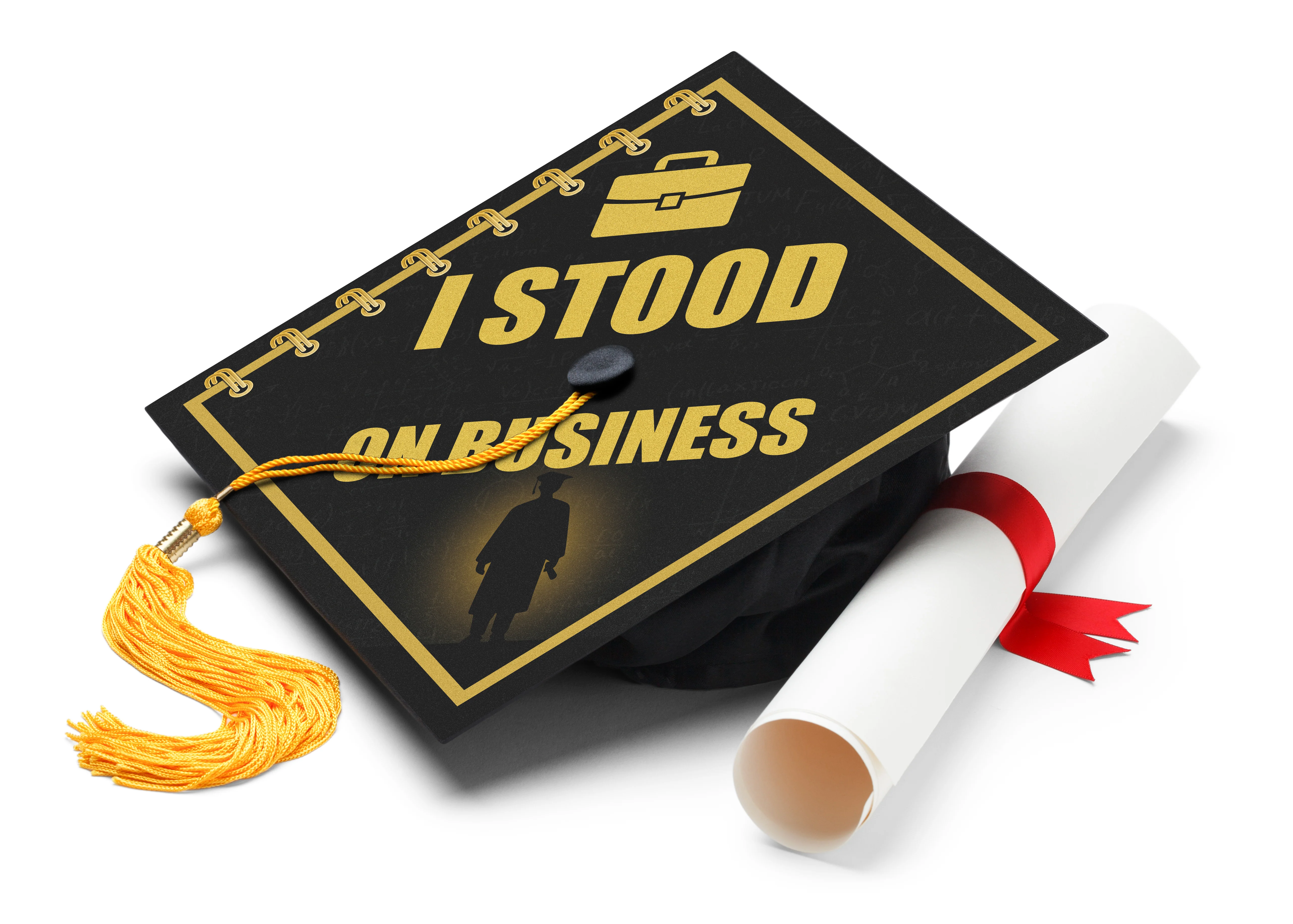 I Stood on Business 2 Graduation Cap Topper - Image 2