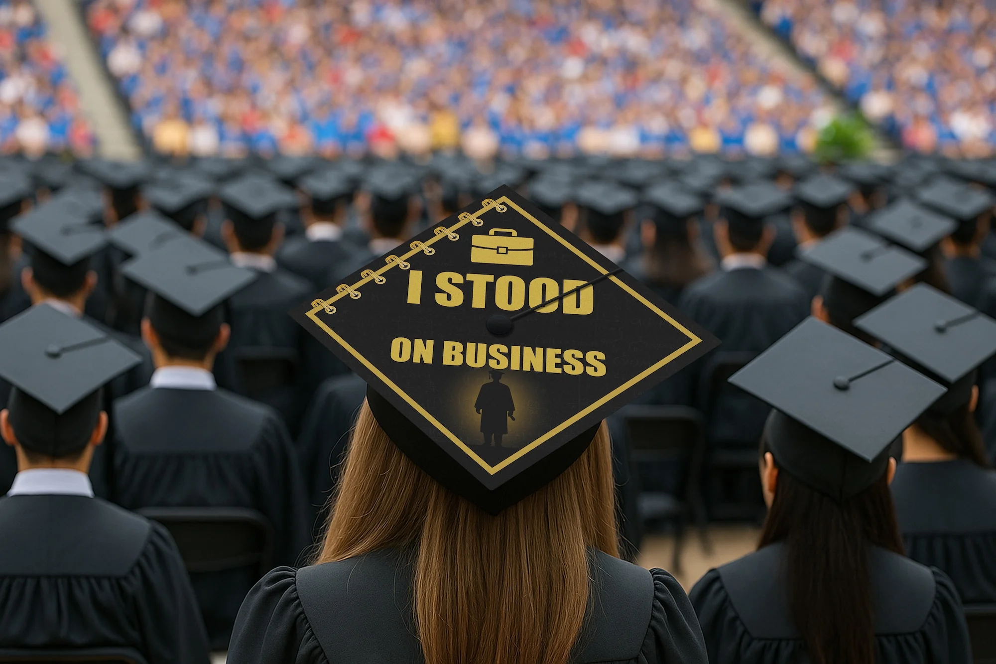 I Stood on Business 2 Graduation Cap Topper - Image 5