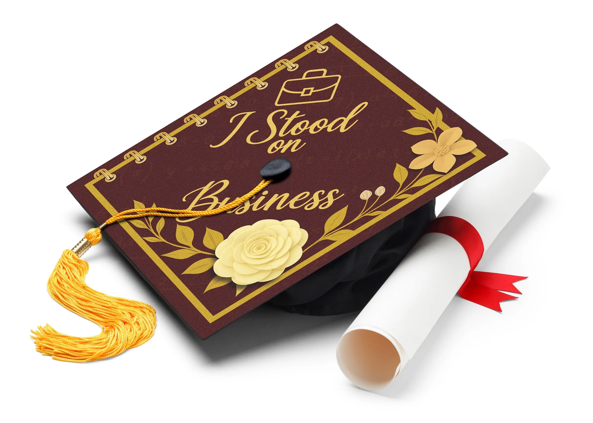 I Stood on Business Graduation Cap Topper - Image 2