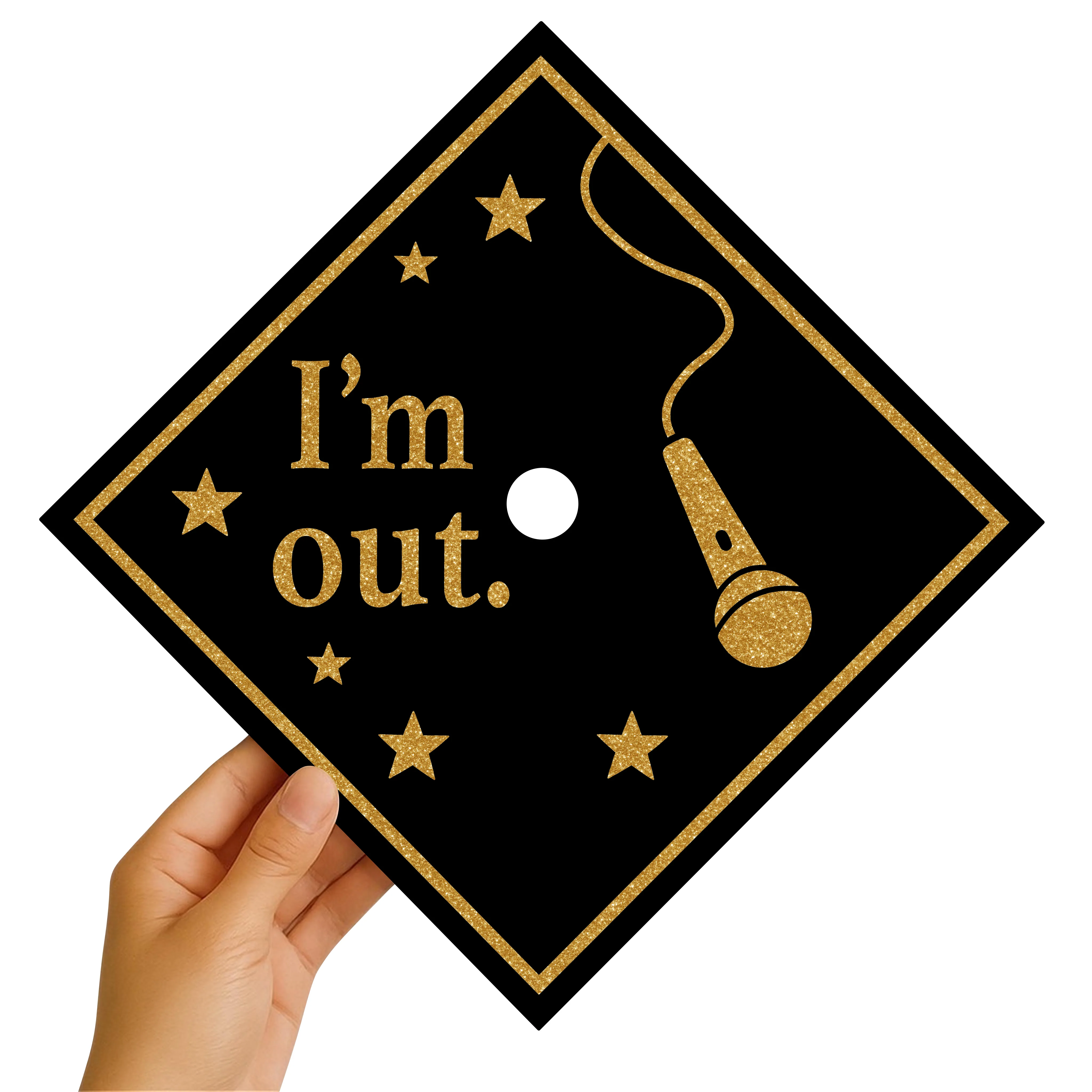 I'm Out 2 Graduation Cap Topper - Image 2