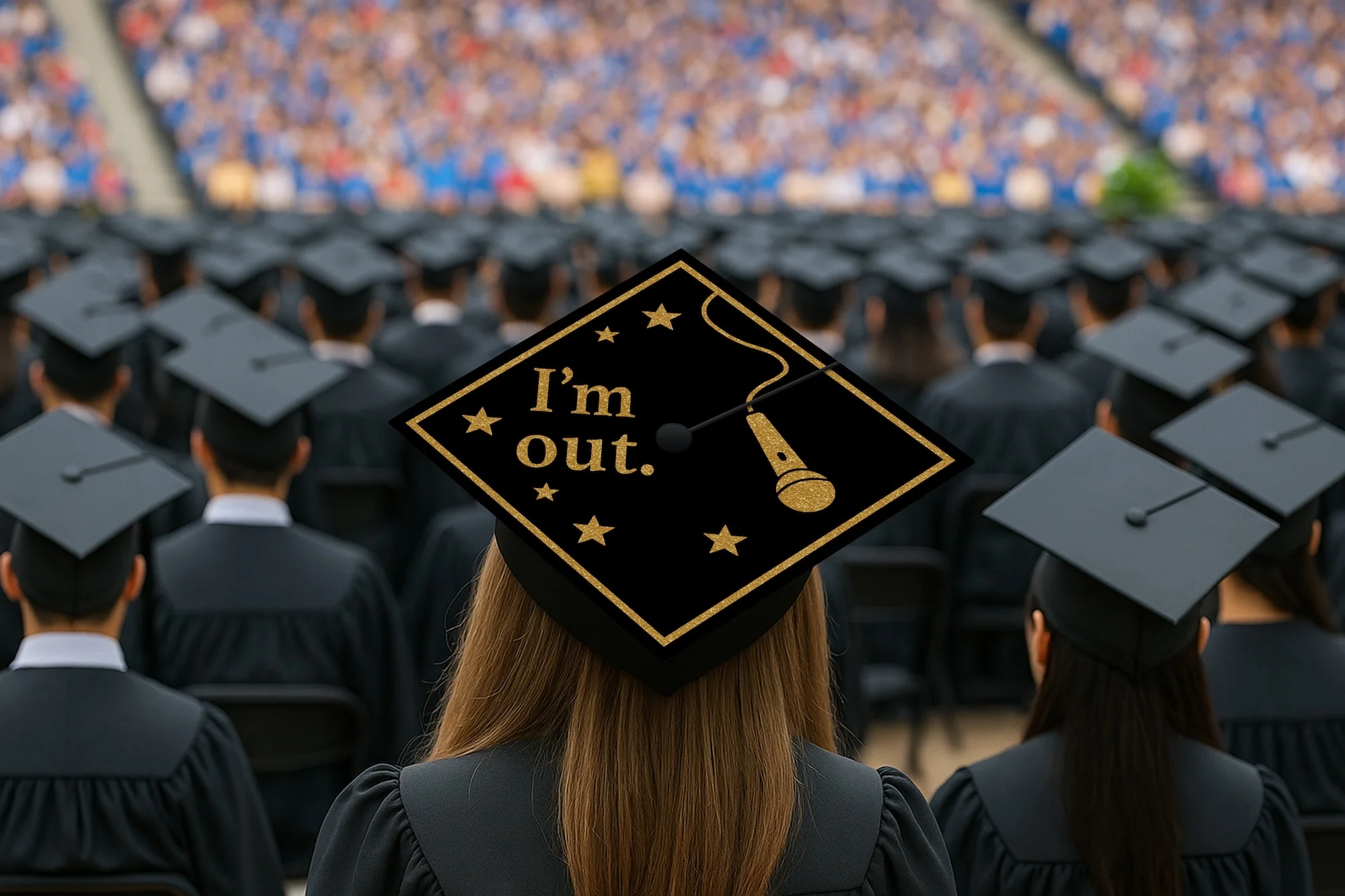 I'm Out 2 Graduation Cap Topper - Image 7