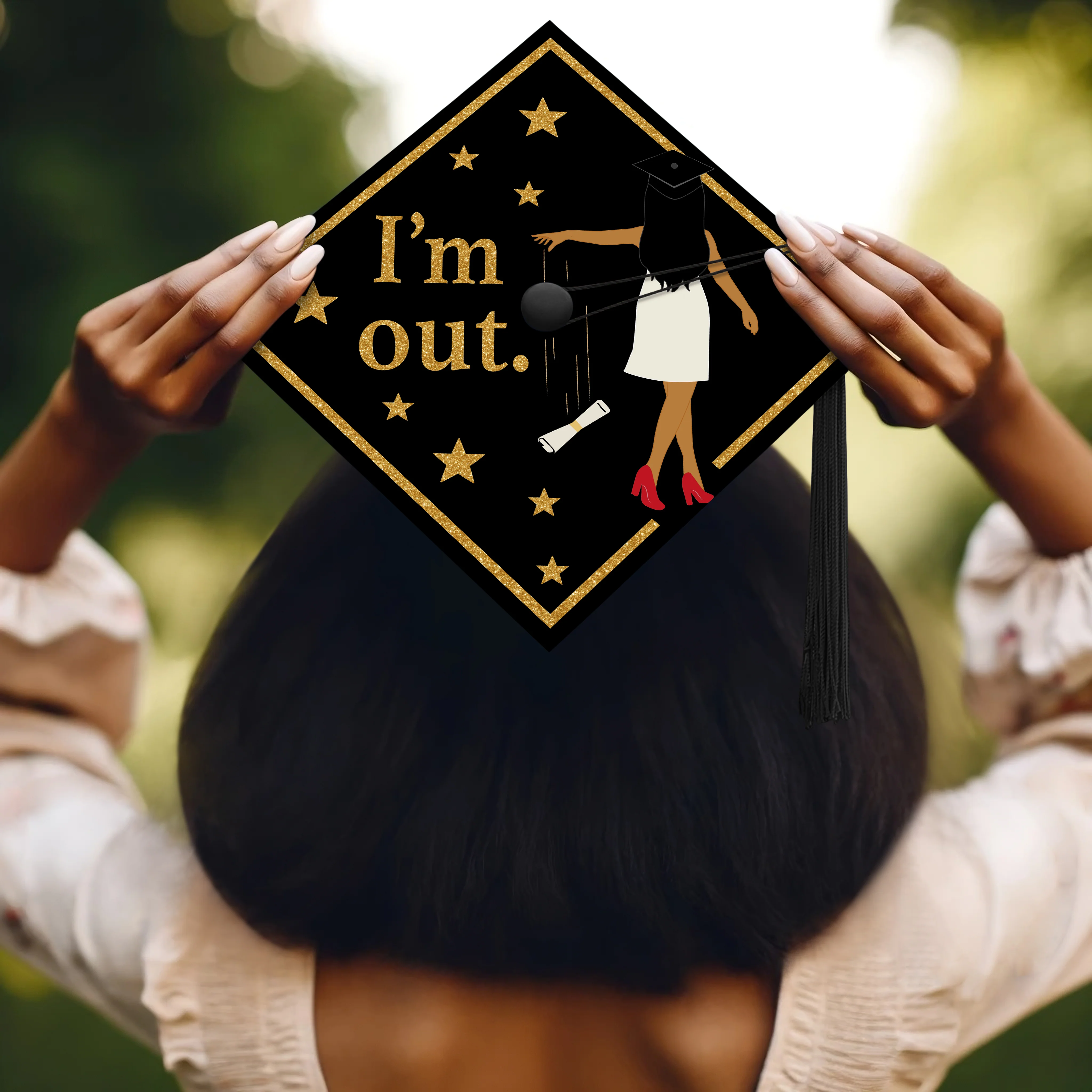 I'm Out Graduation Cap Topper - Image 5