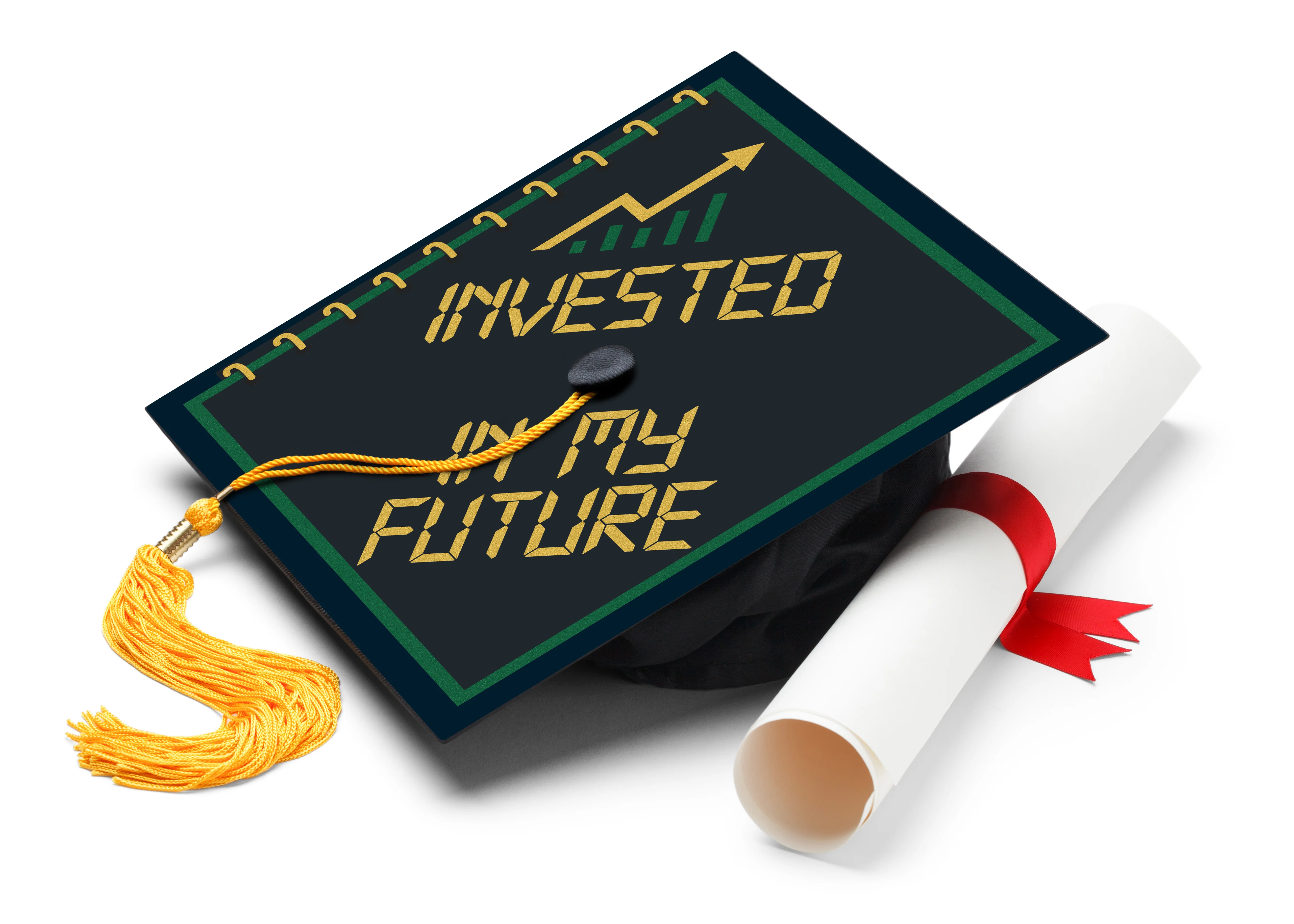 Invested in My Future Graduation Cap Topper - Image 2