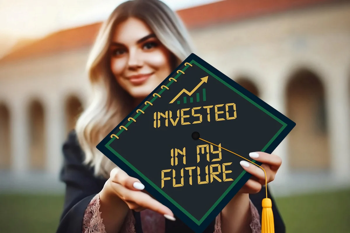Invested in My Future Graduation Cap Topper - Image 3