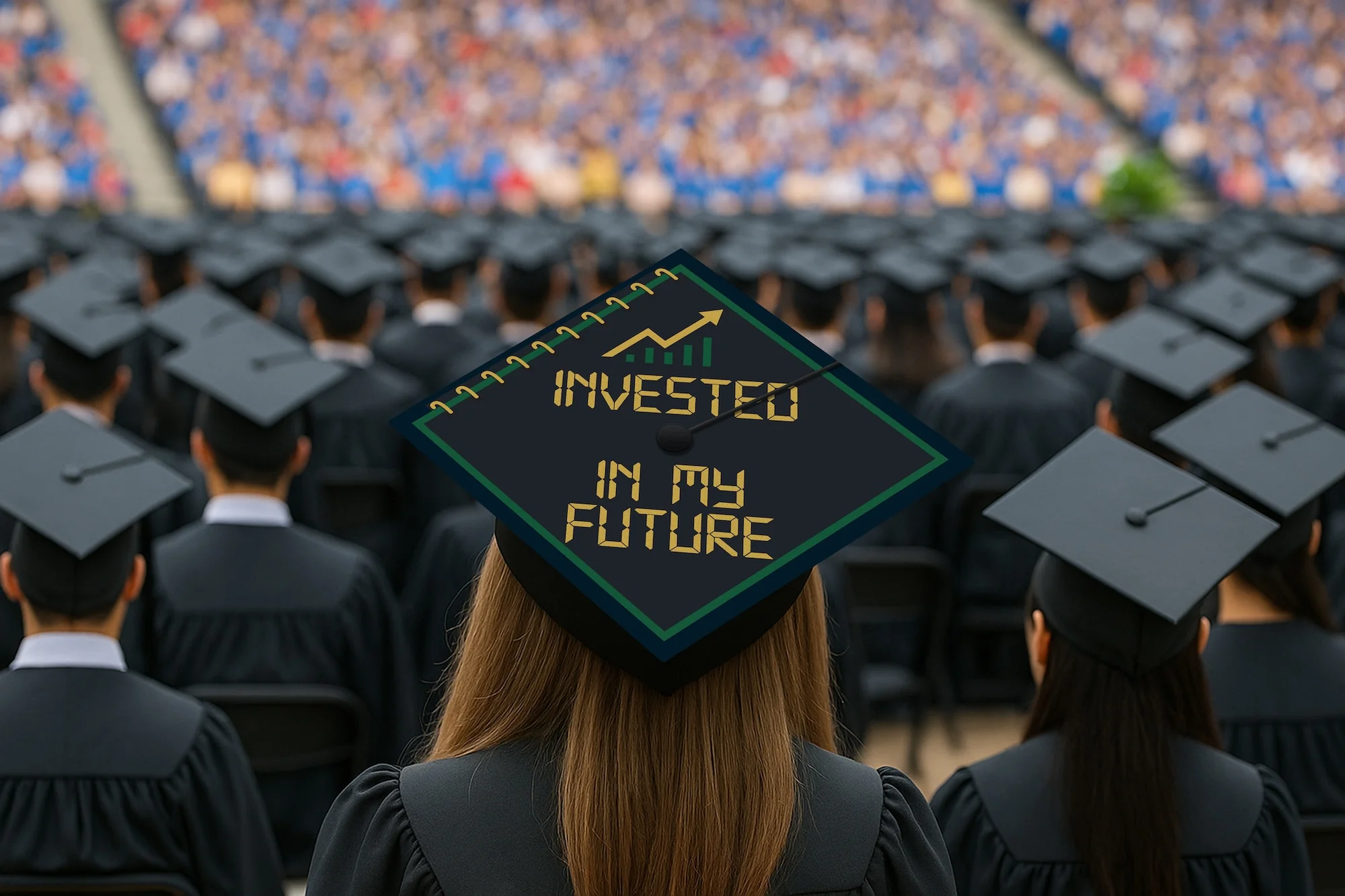 Invested in My Future Graduation Cap Topper - Image 5