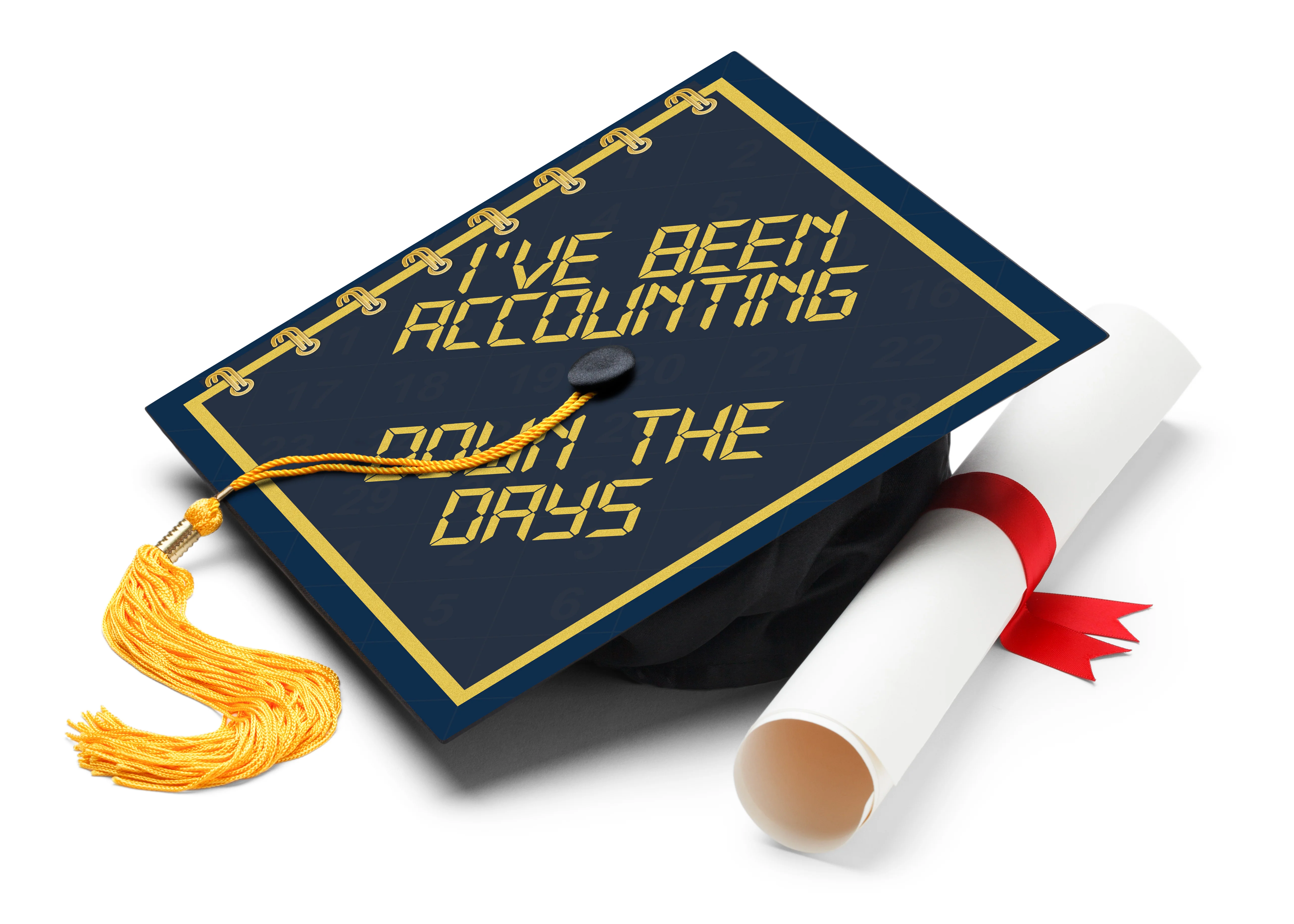 I've Been Accounting Down the Days Graduation Cap Topper - Image 2