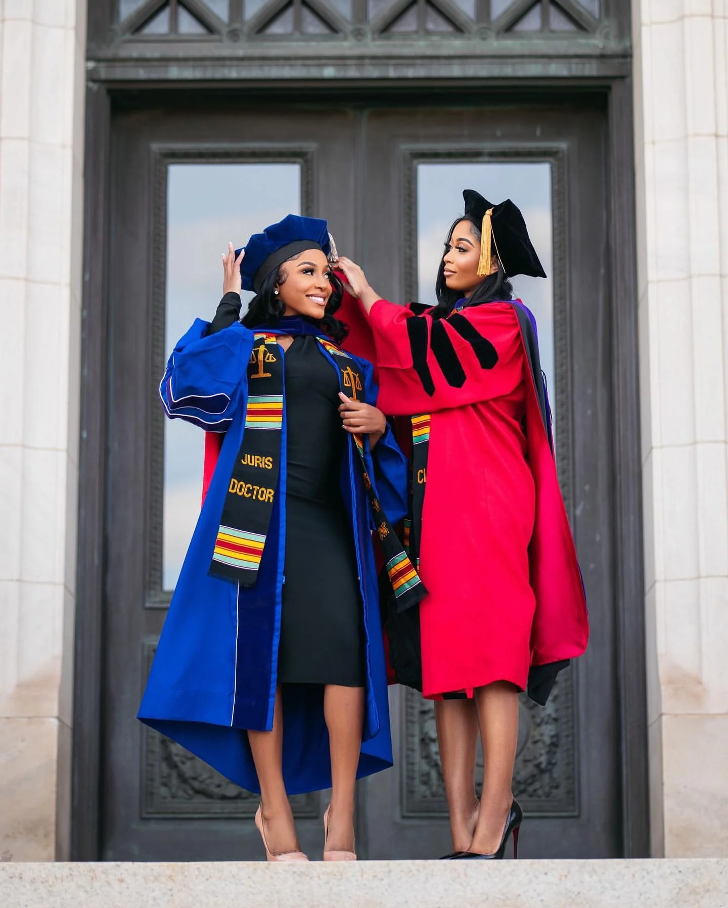 Juris Doctor Class of 2026 Authentic Handwoven Kente Cloth Graduation Stole - Image 2