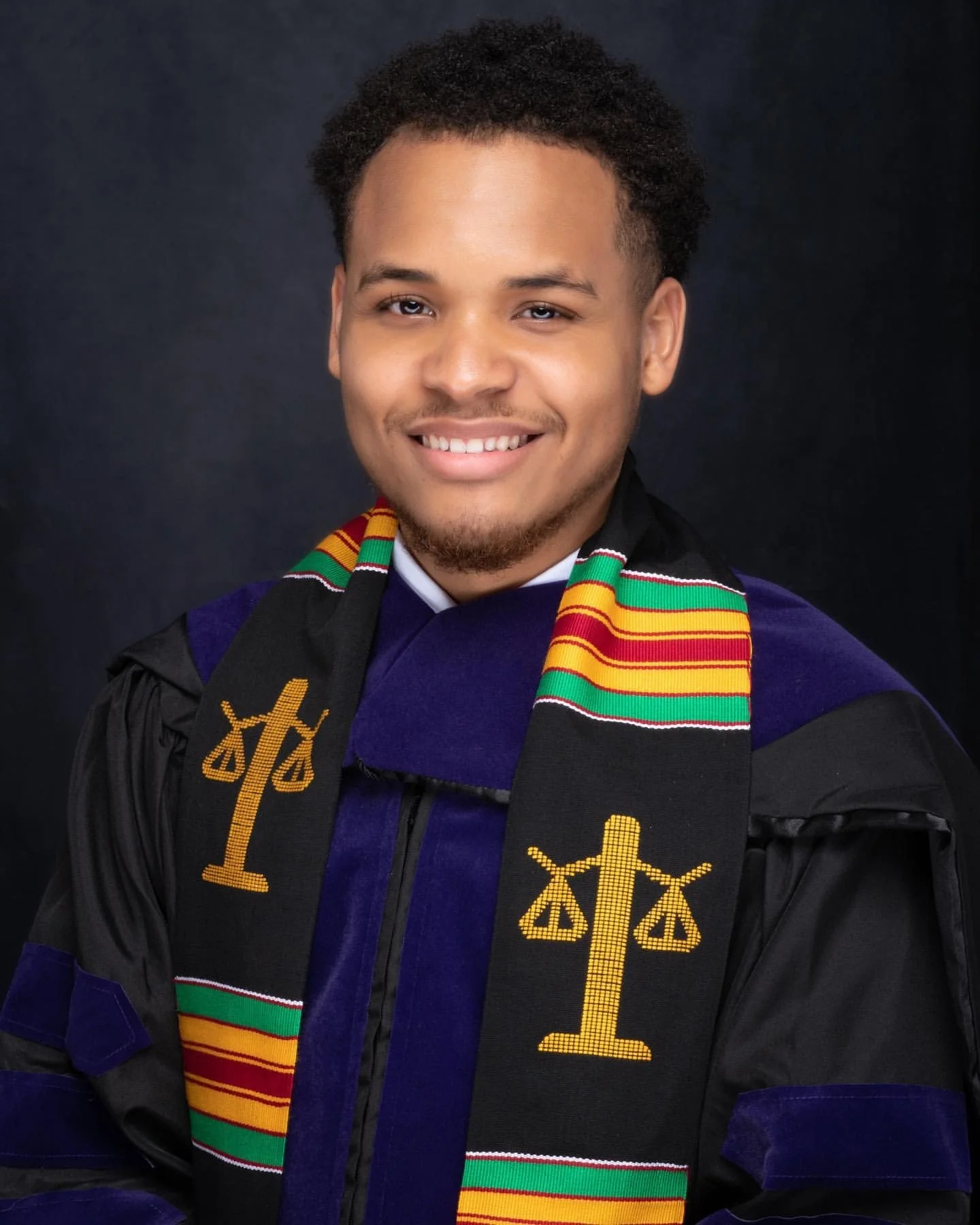 Juris Doctor Class of 2026 Authentic Handwoven Kente Cloth Graduation Stole - Image 4