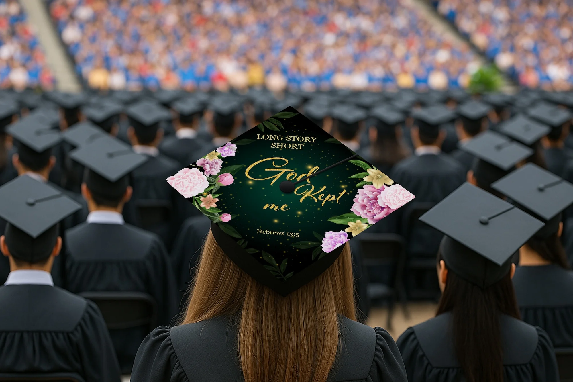 Long Story Short, God Kept Me Graduation Cap Topper - Image 7