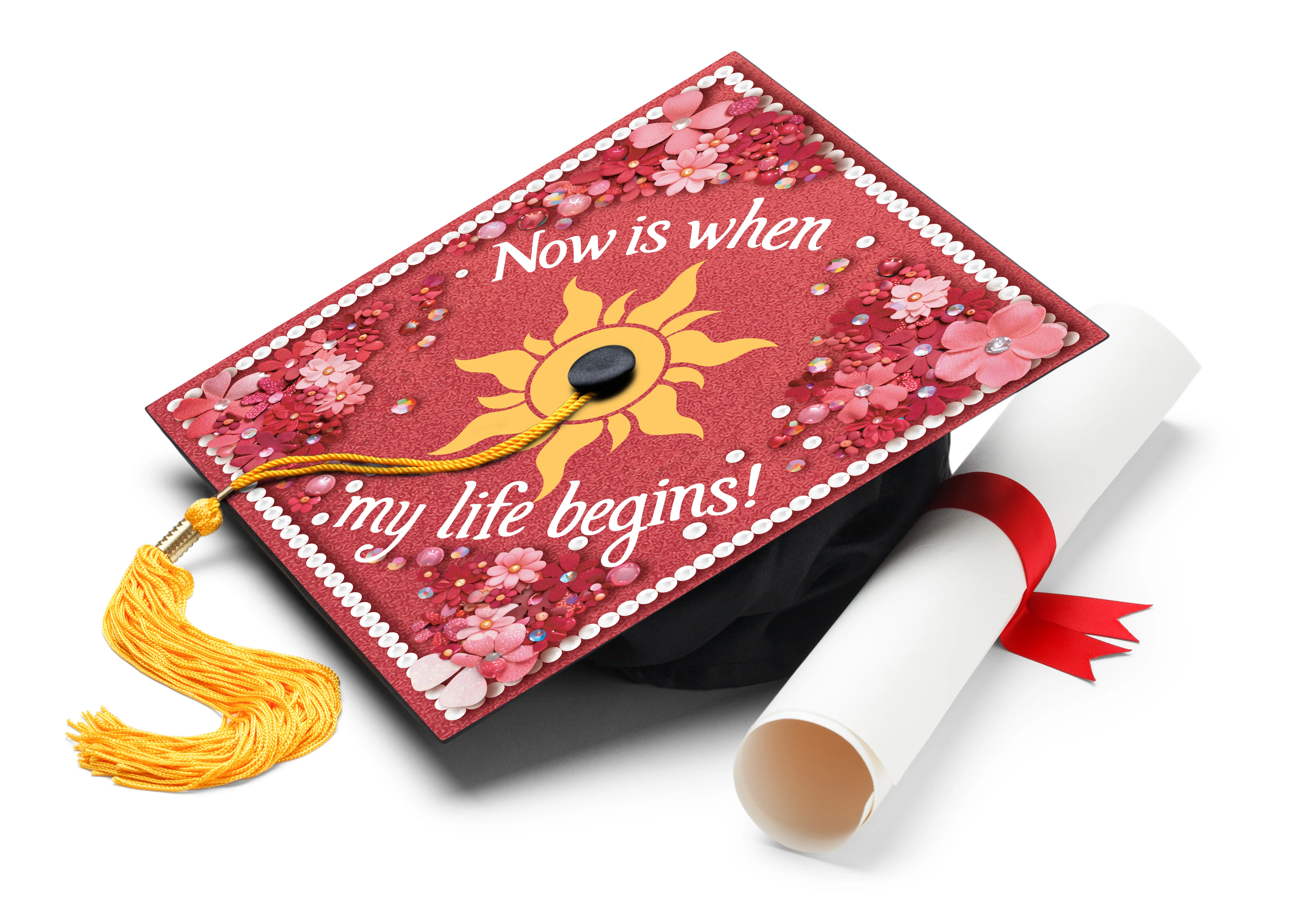 Now Is When My Life Begins Graduation Cap Topper - Image 2