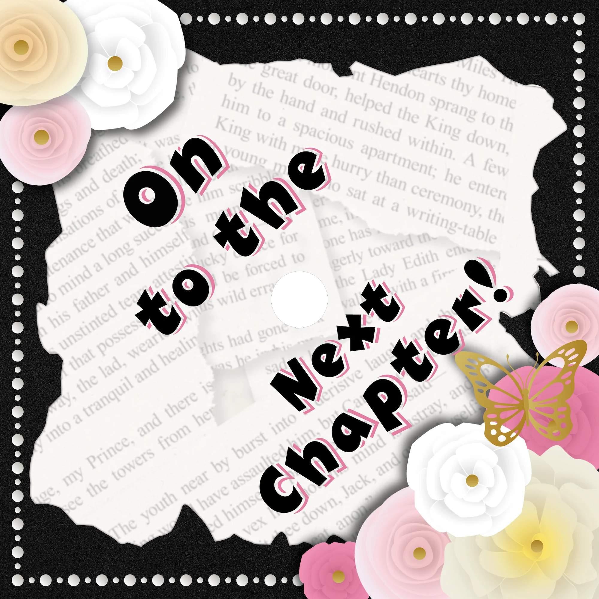 On To The Next Chapter Graduation Cap Topper - Image 3