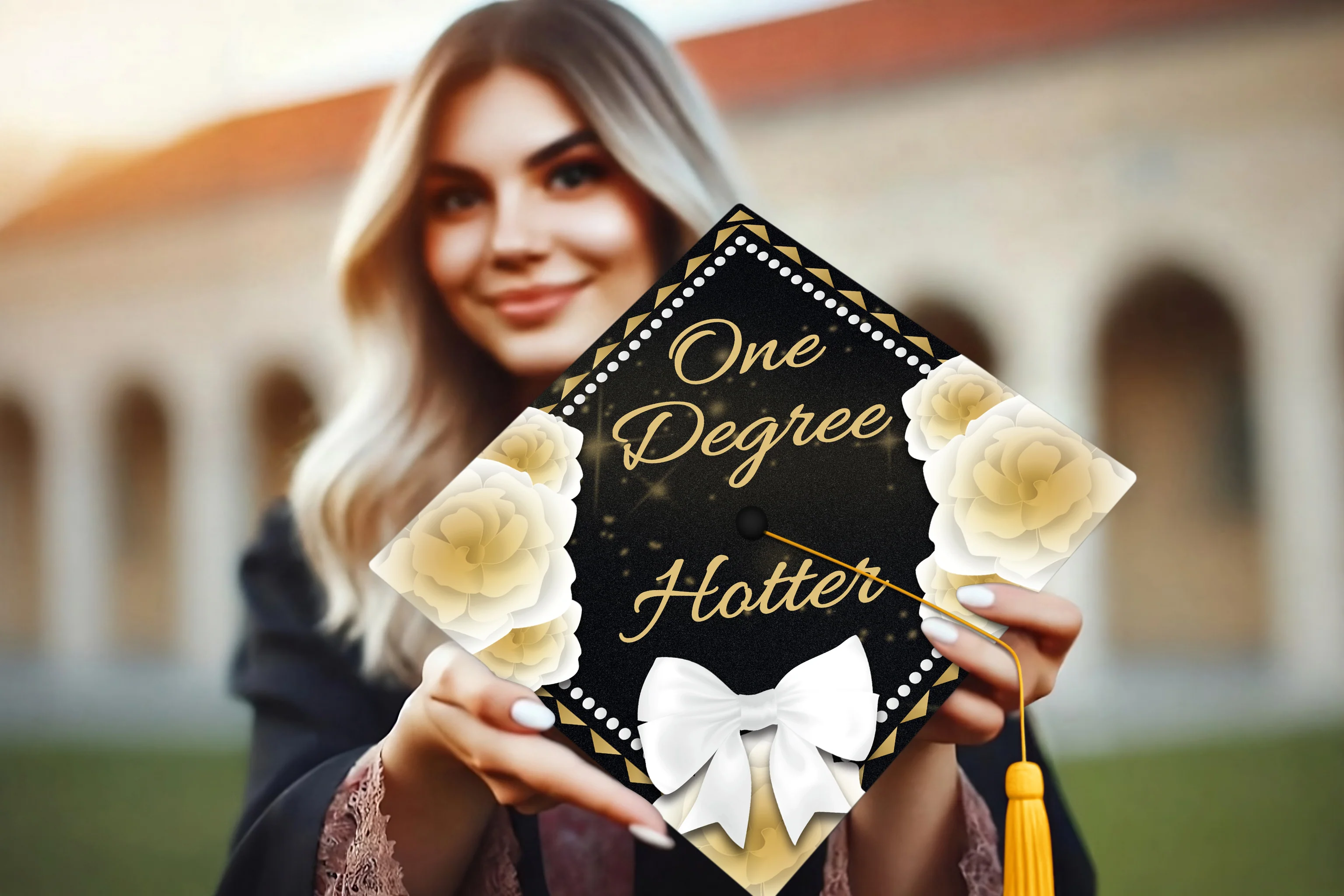 One Degree Hotter Graduation Cap Topper - Image 2