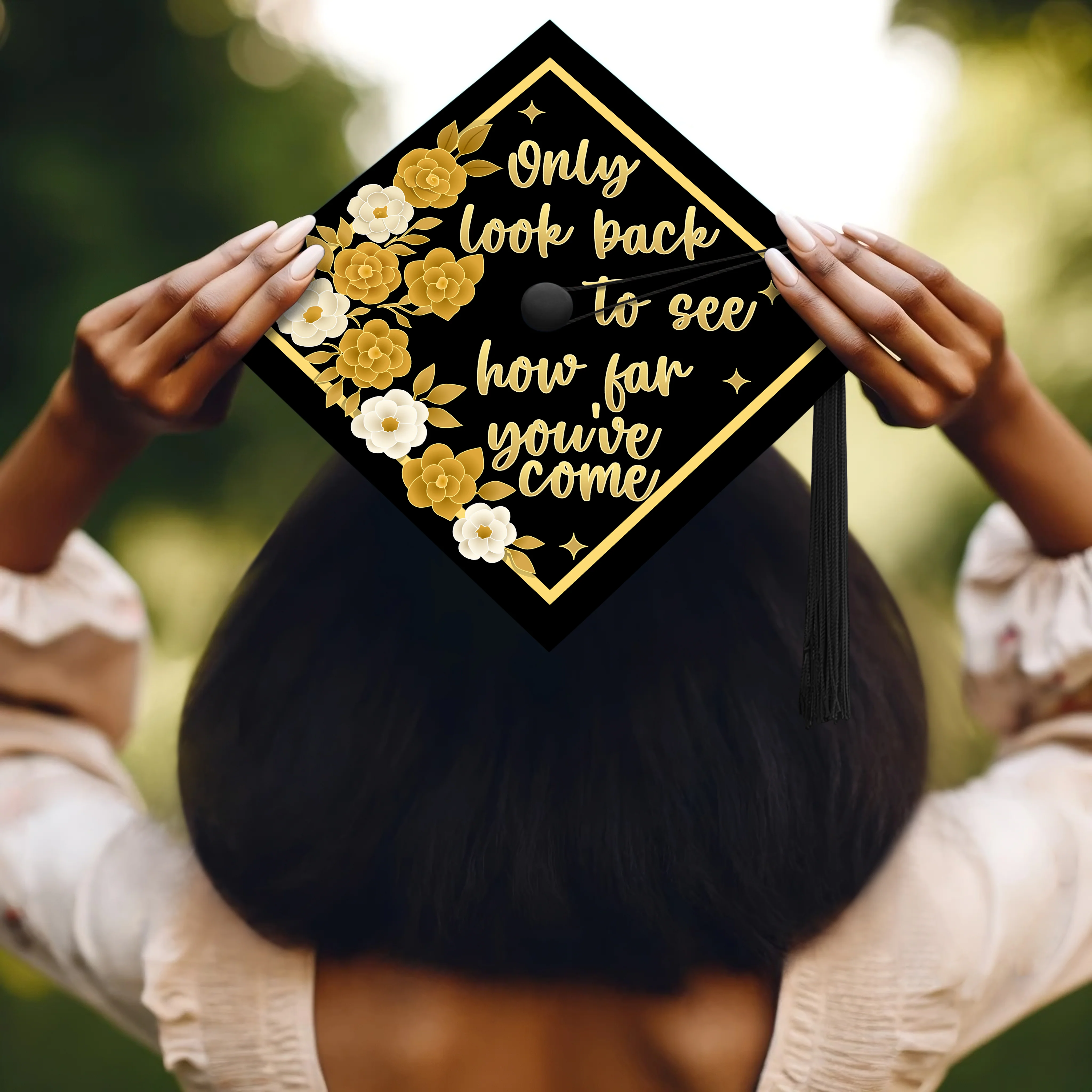 Only Look Back to See Graduation Cap Topper - Image 5