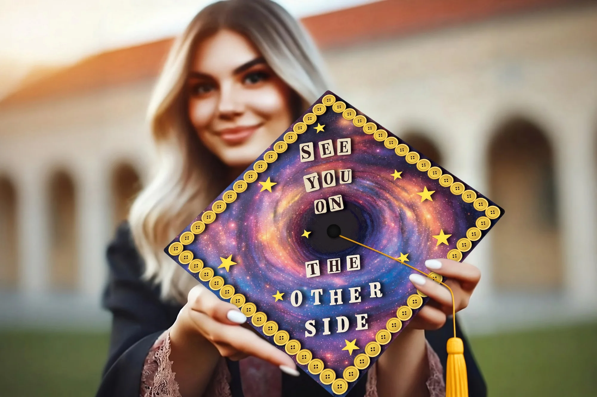 See You on the Other Side Graduation Cap Topper - Image 3