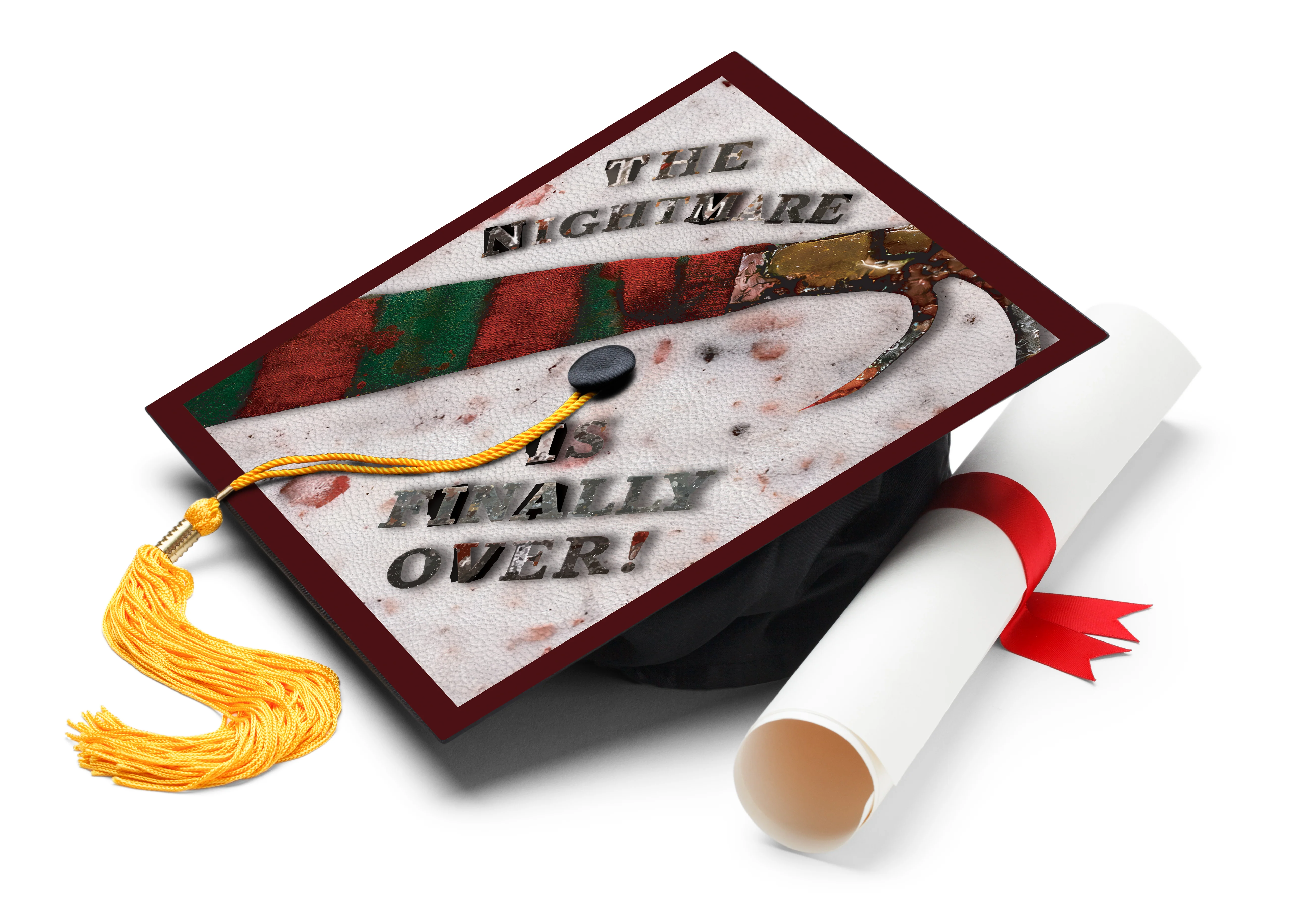 The Nightmare Is Over Graduation Cap Topper - Image 2