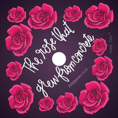 The Rose That Grew From Concrete Graduation Cap Topper - Image 3