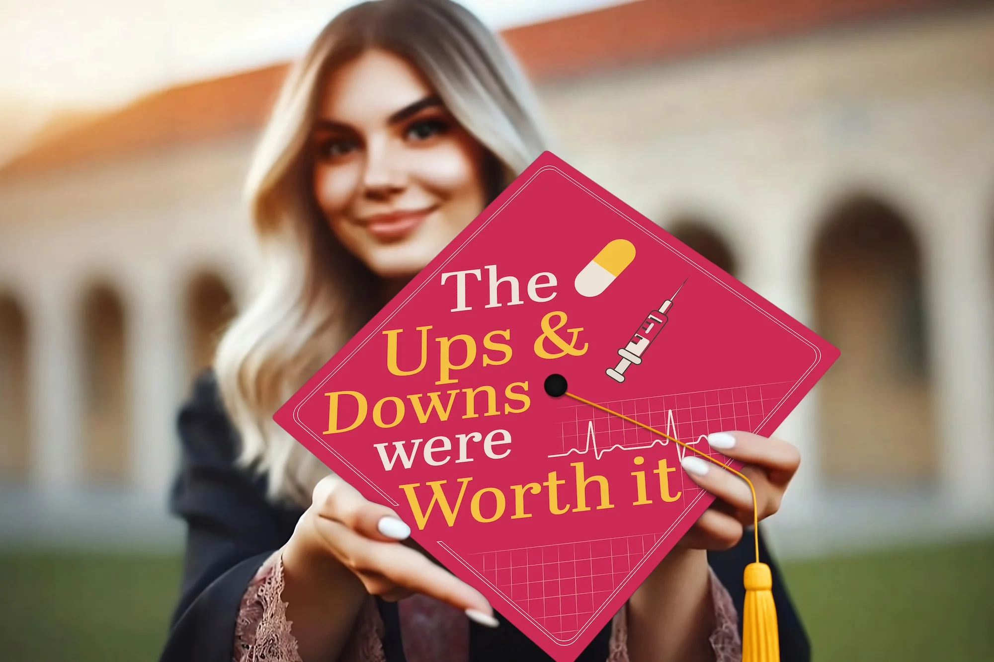 The Ups and Downs Were Worth It Graduation Cap Topper - Image 6