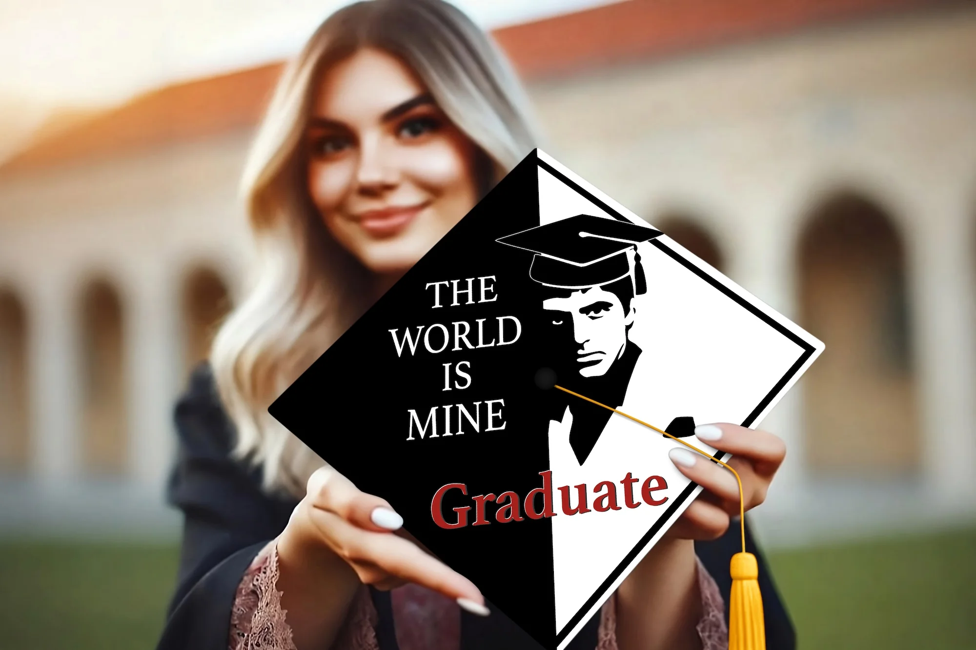 The World Is Mine Graduation Cap Topper - Image 6