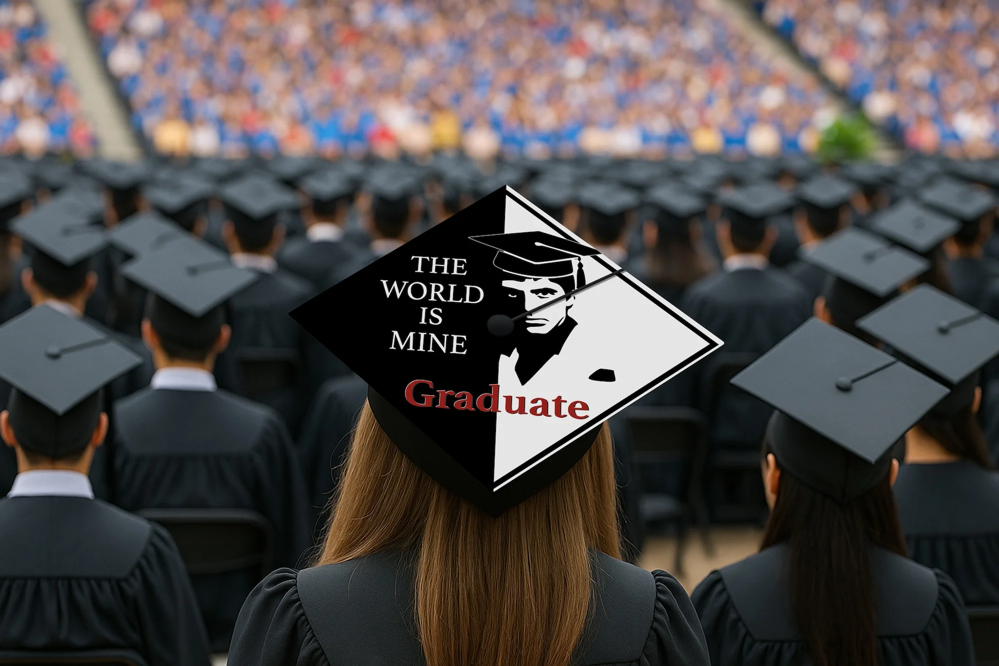 The World Is Mine Graduation Cap Topper - Image 7