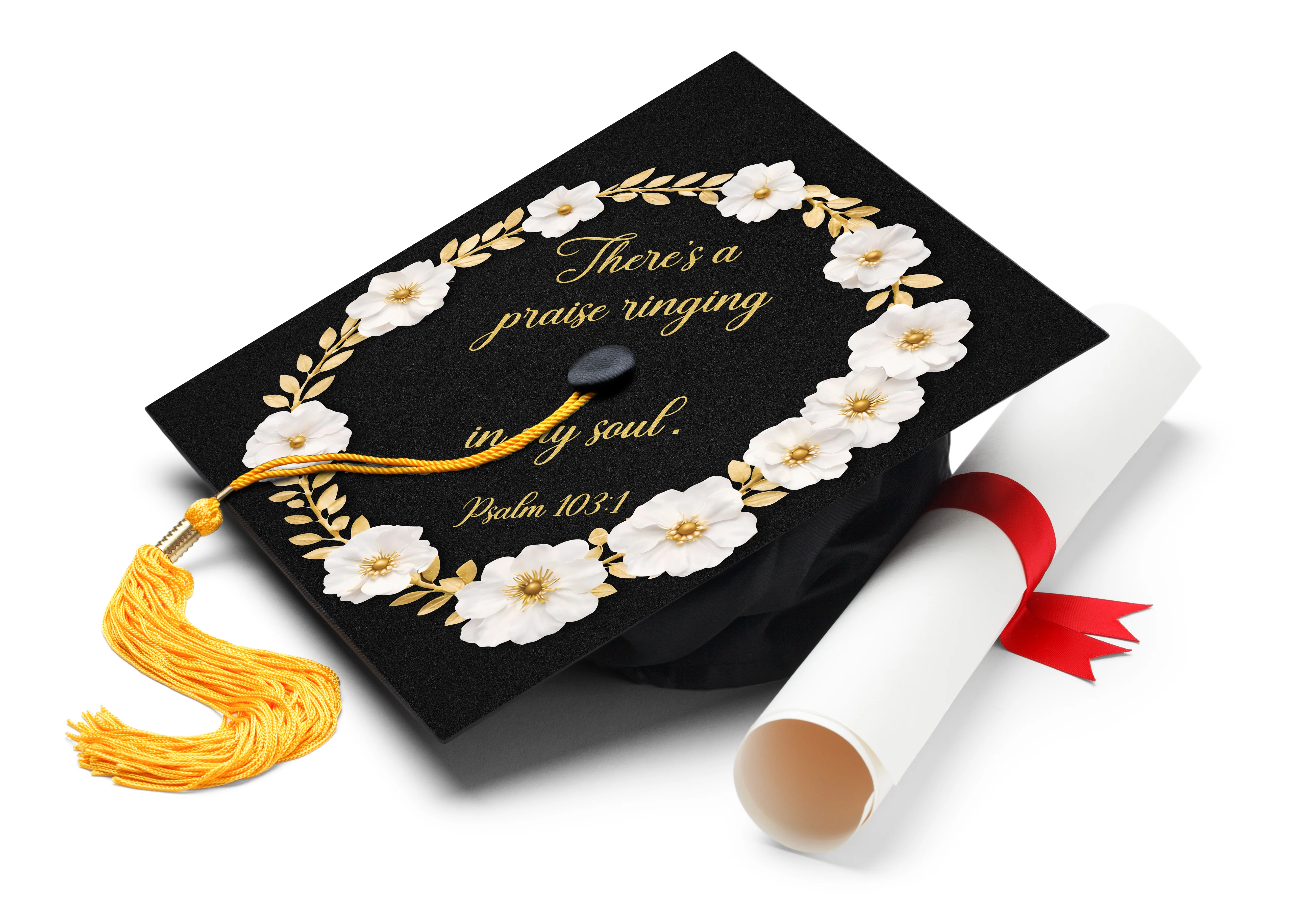 There’s a Praise Ringing in My Soul Graduation Cap Topper - Image 2