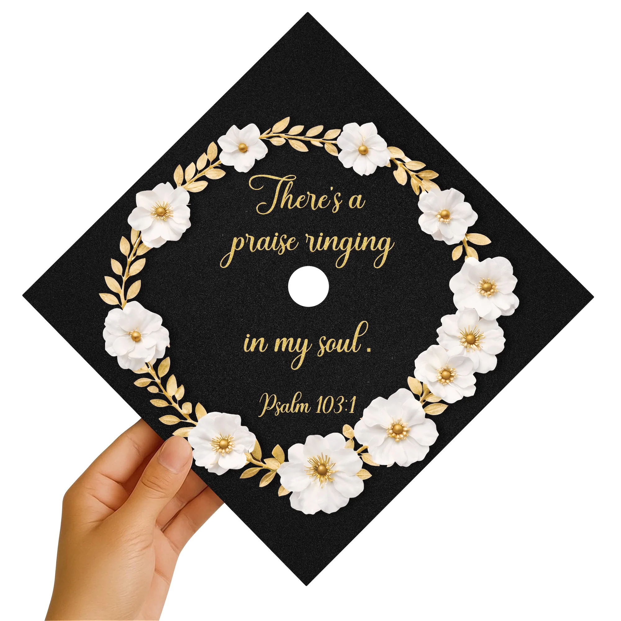 There’s a Praise Ringing in My Soul Graduation Cap Topper - Image 4