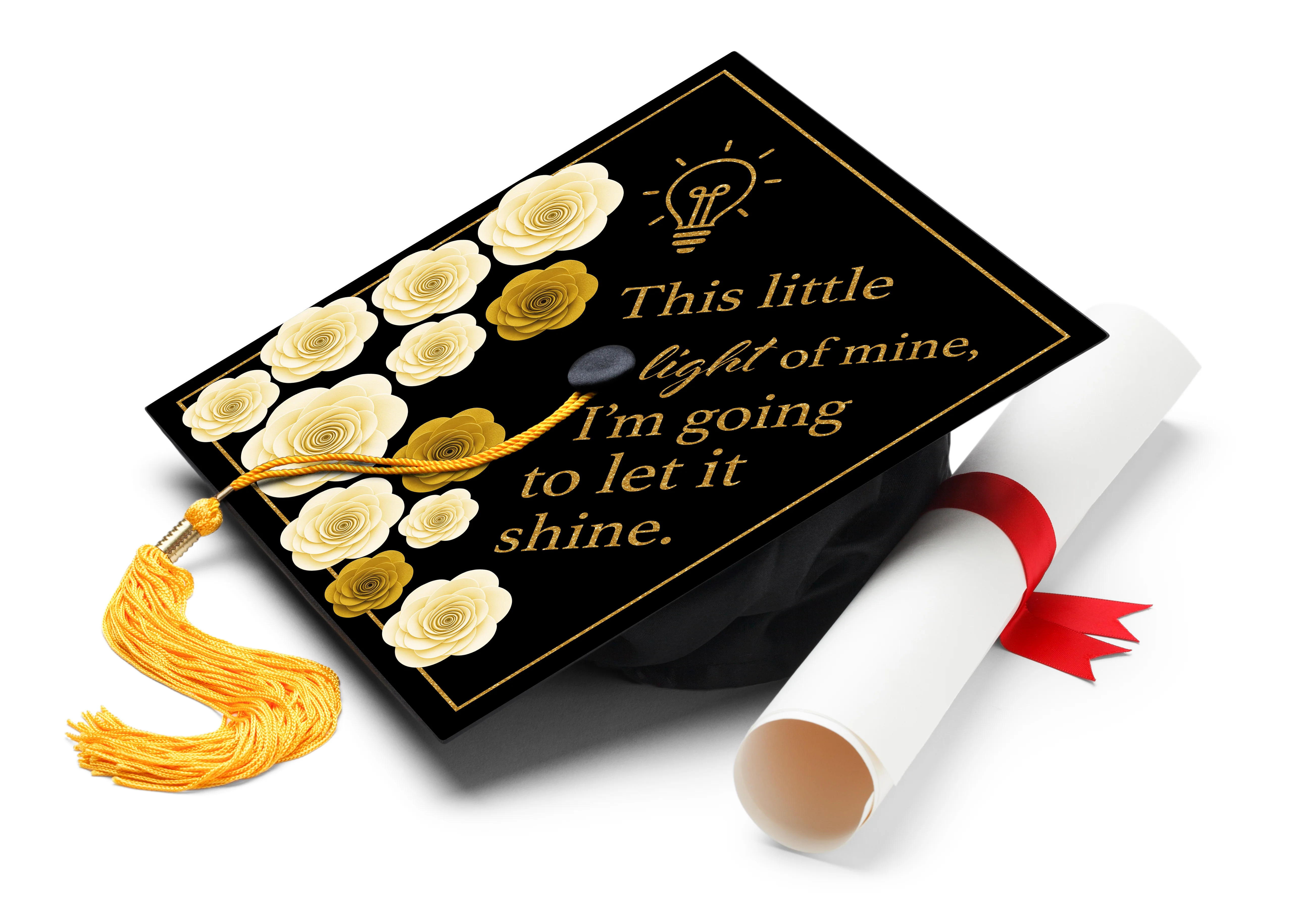 This Little Light of Mine Graduation Cap Topper